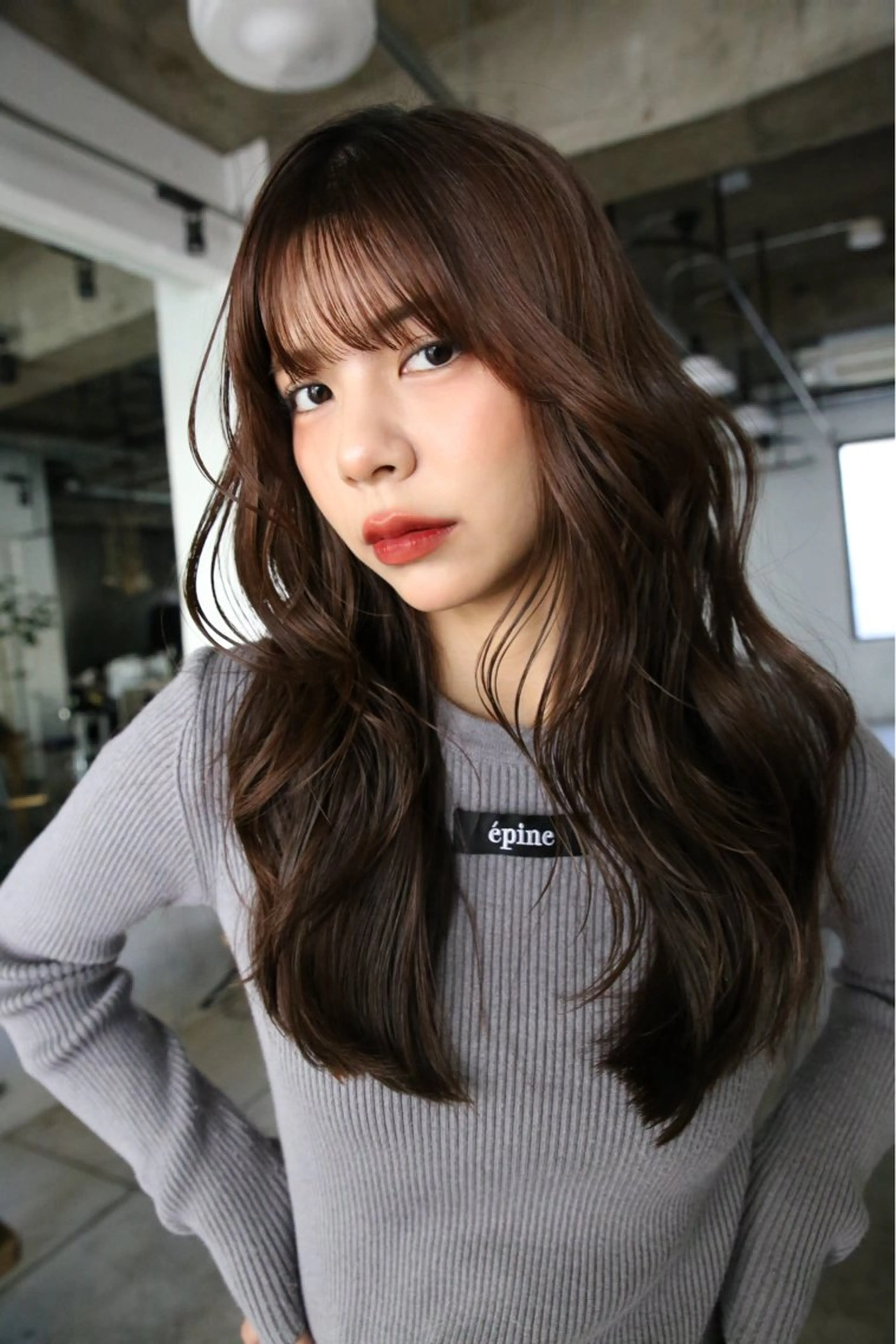 ロング カラー レイヤーカット ユウナ🎀暖色/オリ ーブカラー/レイヤーのヘアスタイル