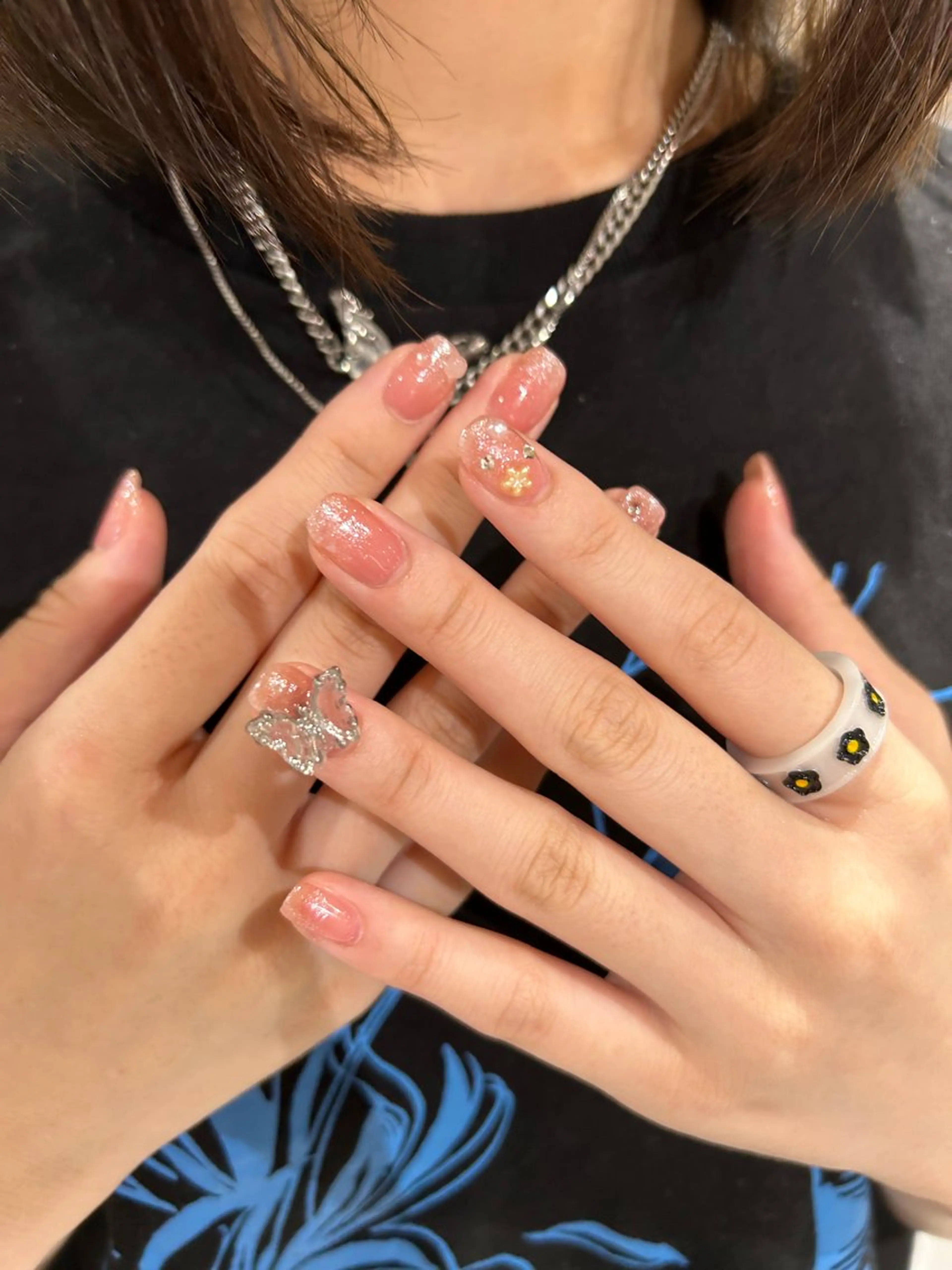 ネイル グラデーション ラメ(グリッター) ラメグラデーション 大山 なつみのネイルデザイン