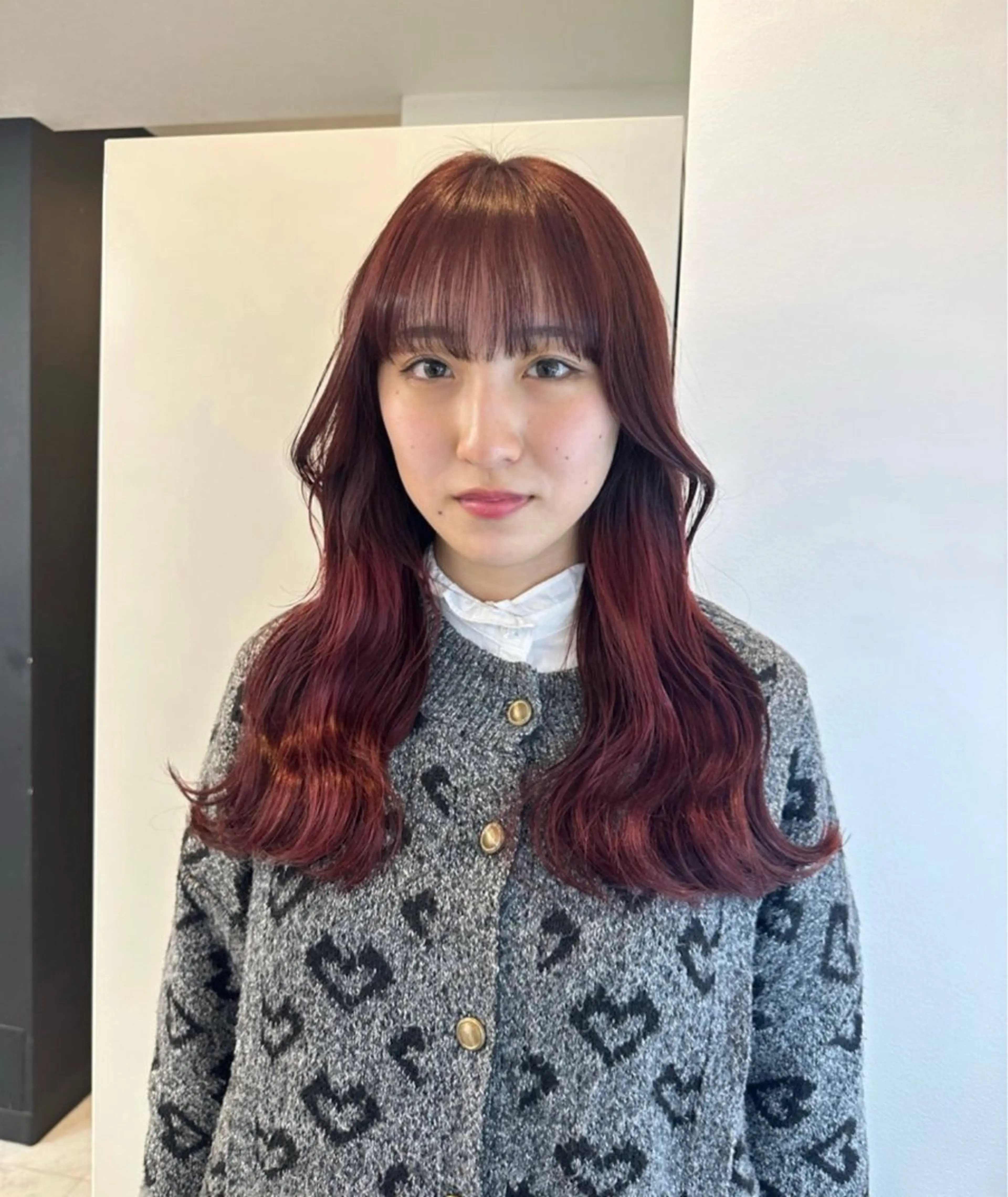 ロング カラー ブリーチ ケアブリーチ ダブルカラー ハイトーンカラー レッドカラー ヘアカラー salowin原宿iori所属・💋ハイトーンデザイ ンヘア💋A'nyuのヘアスタイル