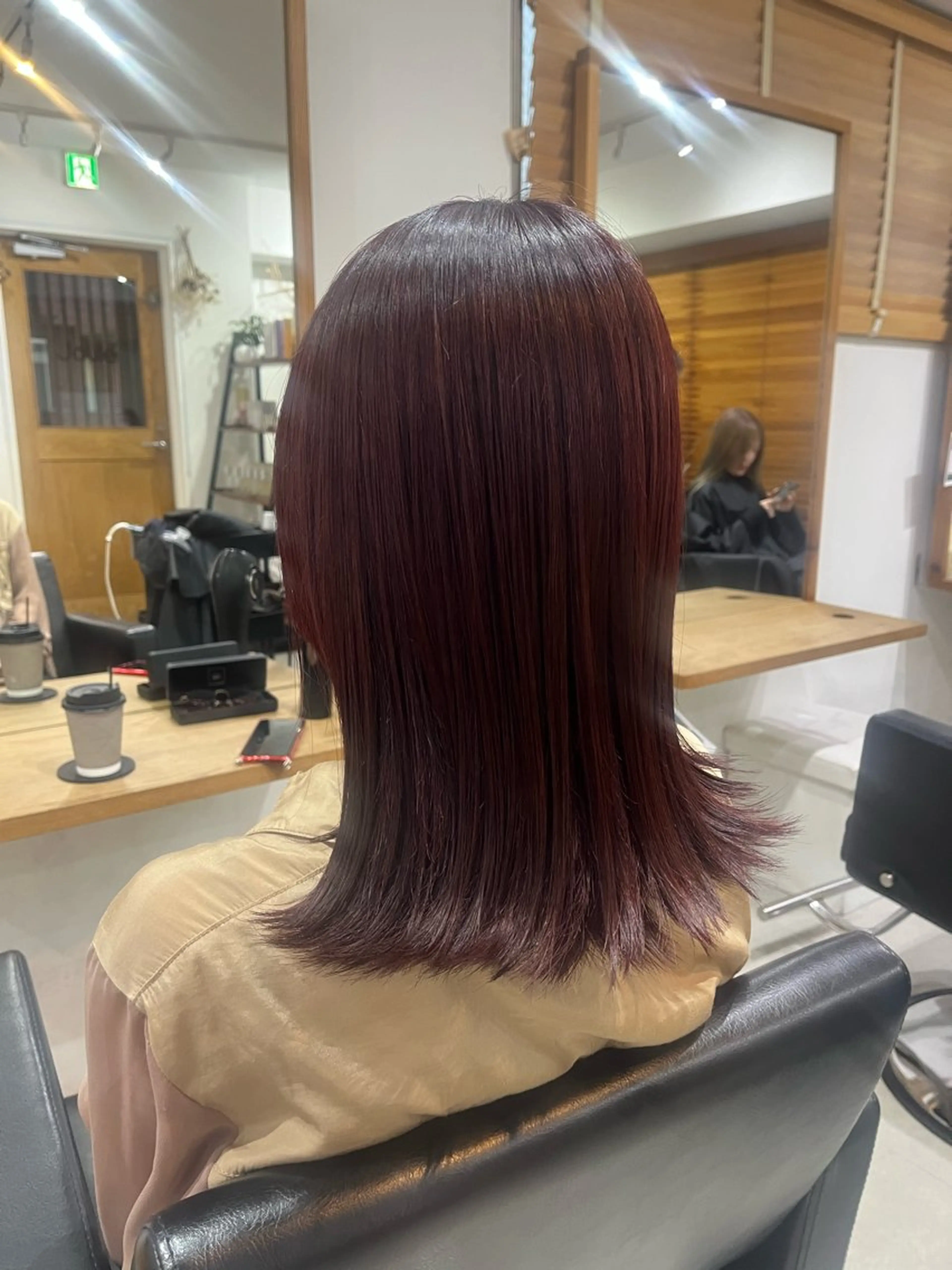 セミロング カラー ✨🎨ブリーチなし 透明感カラー✨美友のヘアスタイル
