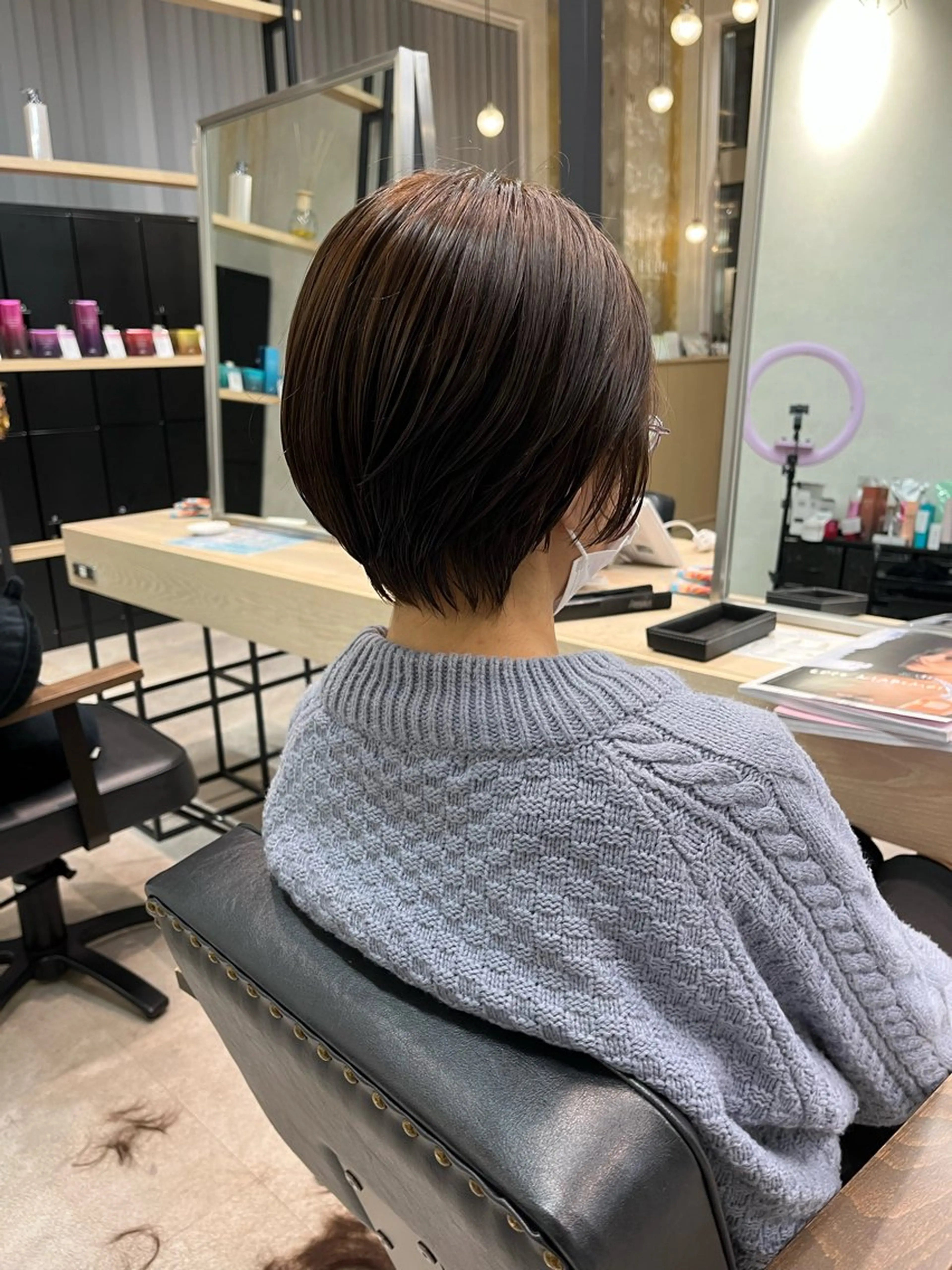 ショート ニュアンスパーマ 曲がる縮毛矯正　爲石のヘアスタイル