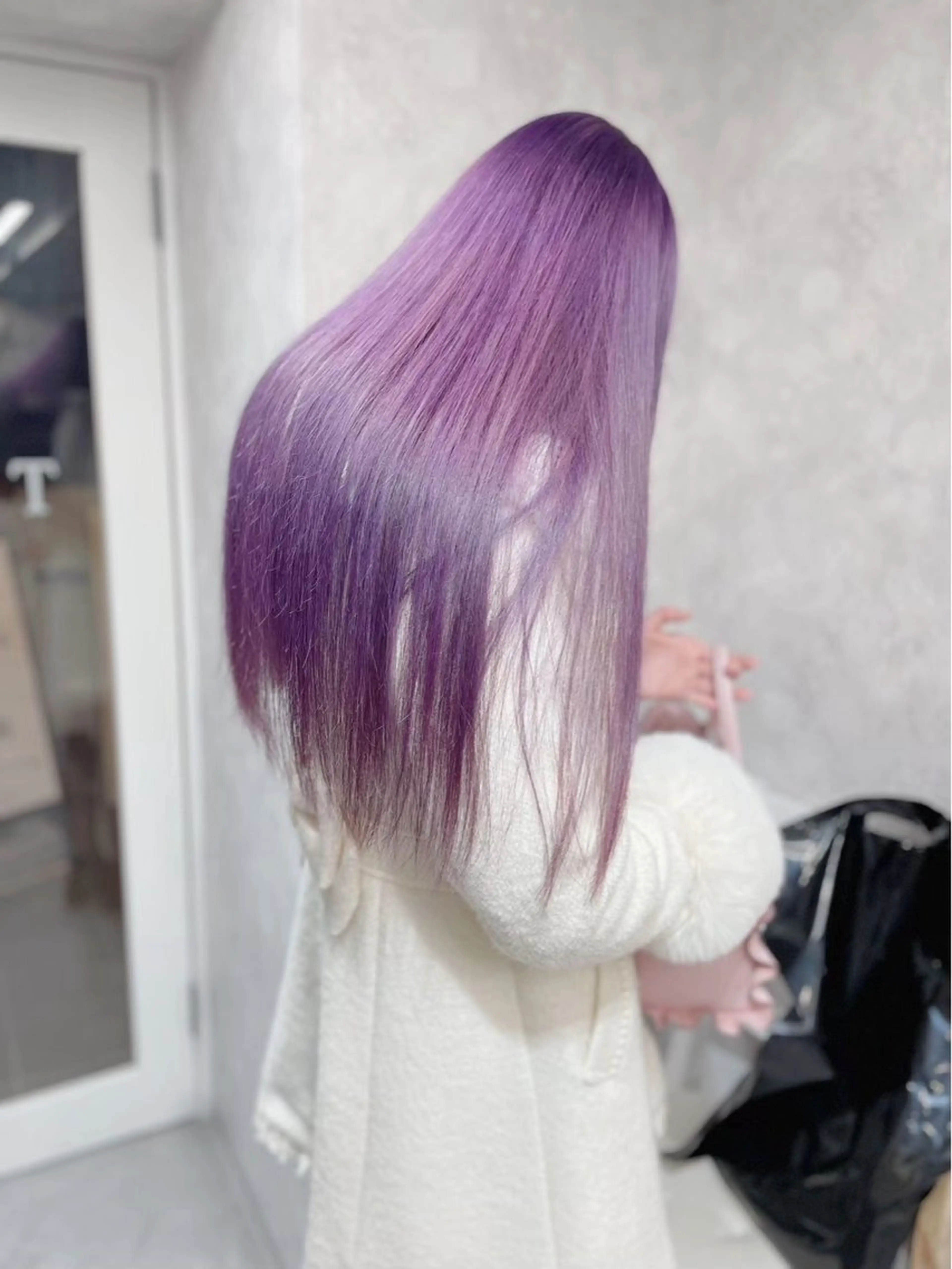 ロング カラー メンズウルフ🐺♡ ピンク♡ヘアメ🎀のヘアスタイル