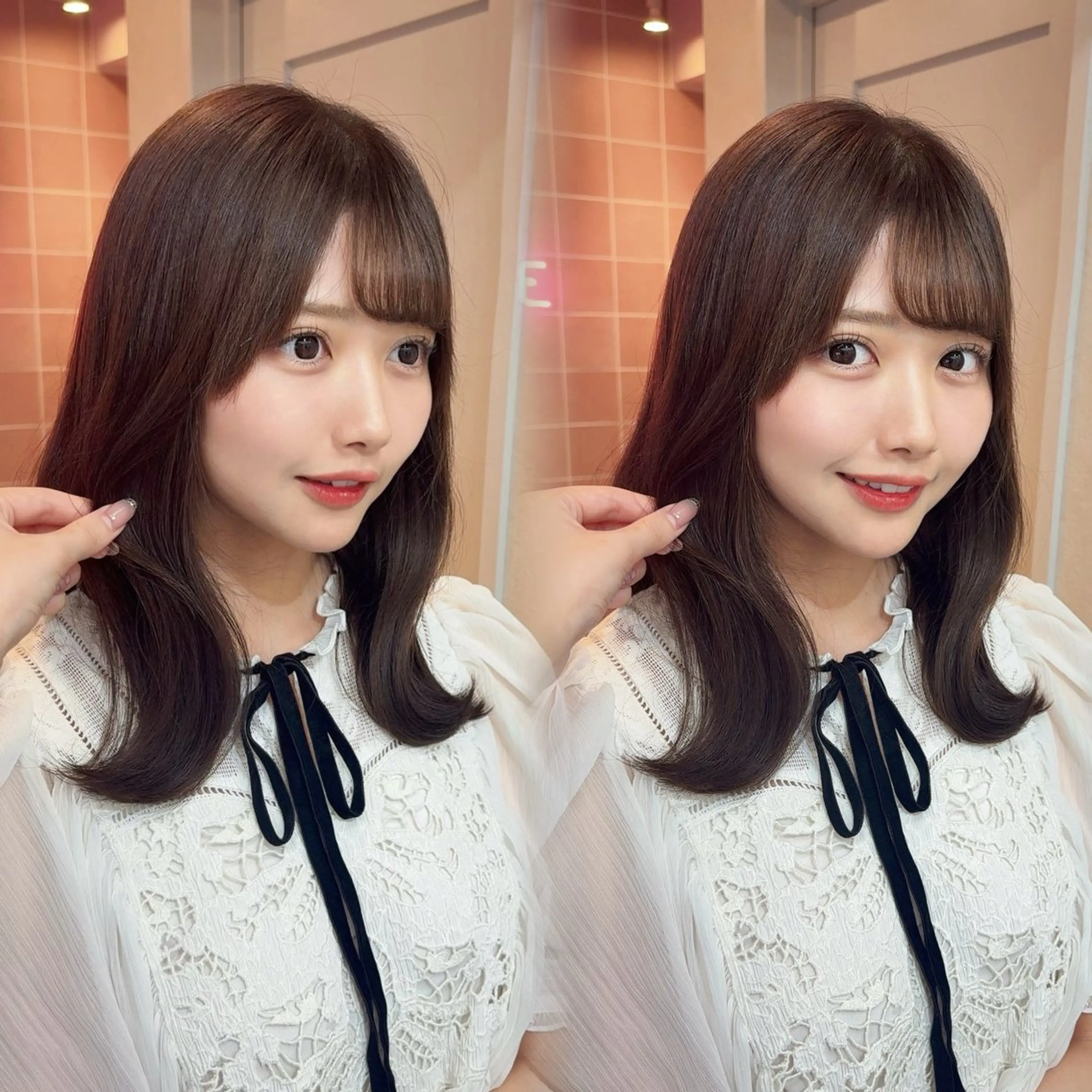 ミディアム カラー トリートメント ヘアカラー トリートメント yurina🩰新宿 艶カラー・アレンジのヘアスタイル