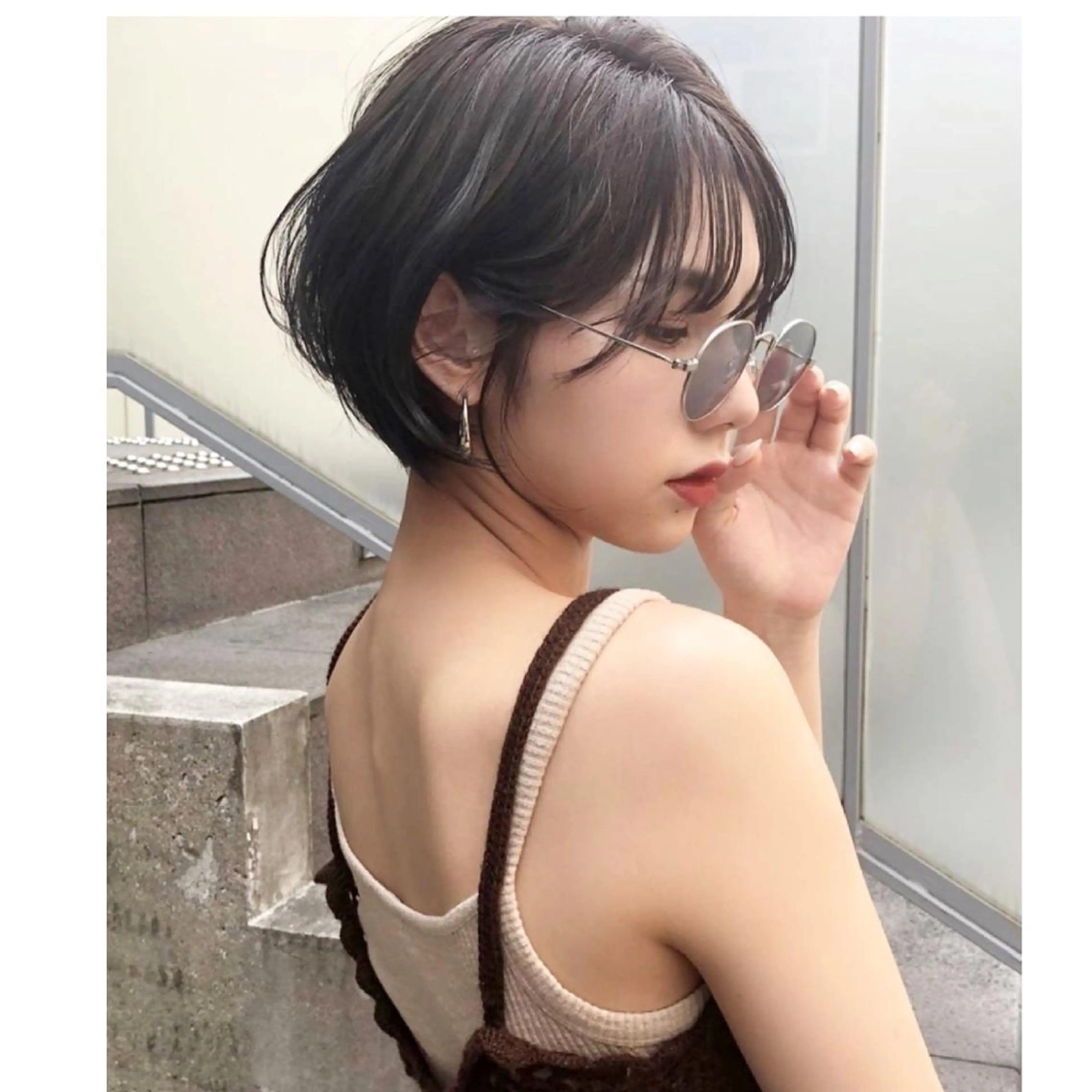 ショート カラー ショート/ボブ専門 宮脇美奈/南船場のヘアスタイル