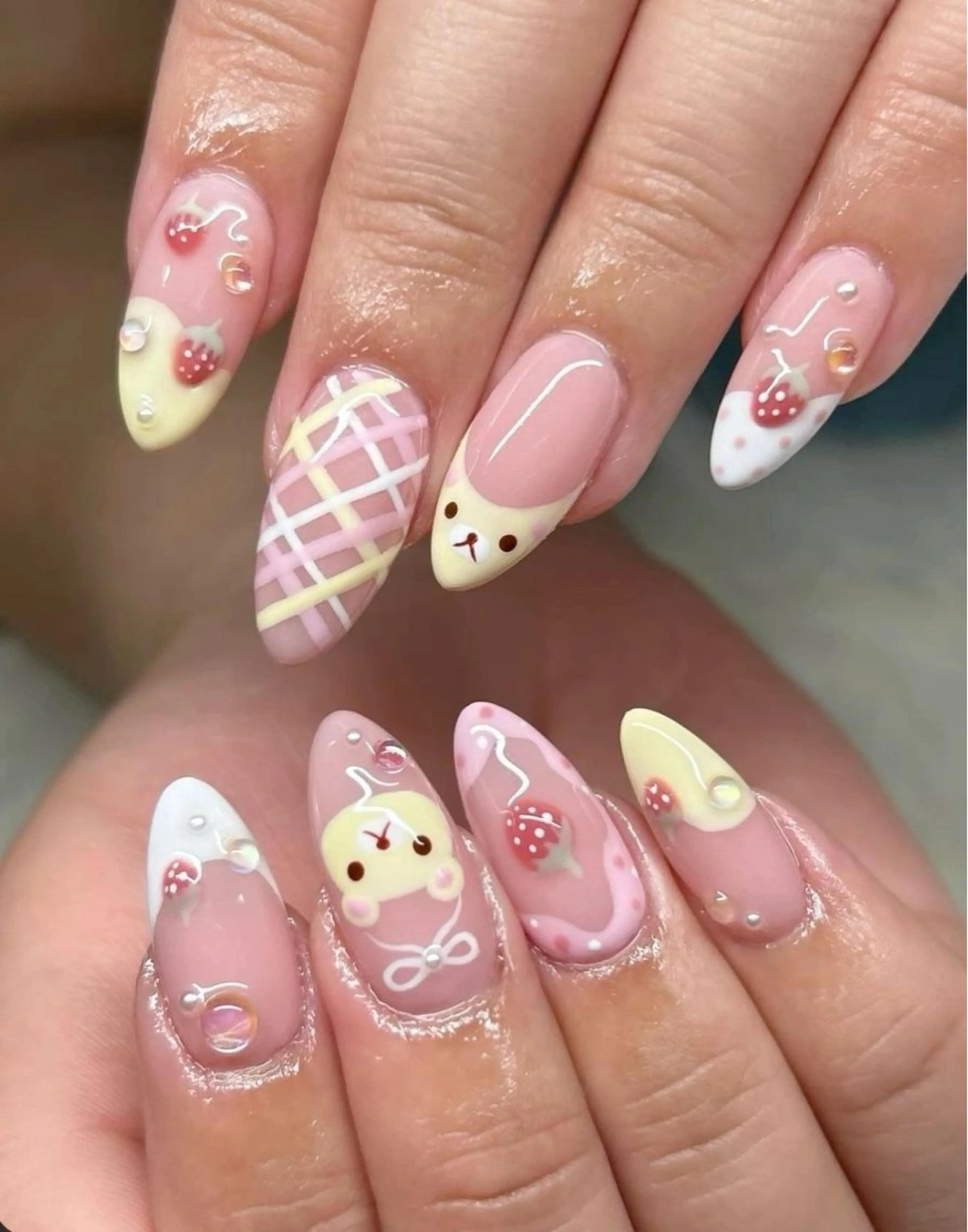 ネイル 長さ出し フレンチネイル グラデーション 卒業式 マグネットネイル ハンドネイル MIHANA HIKARIのネイルデザイン