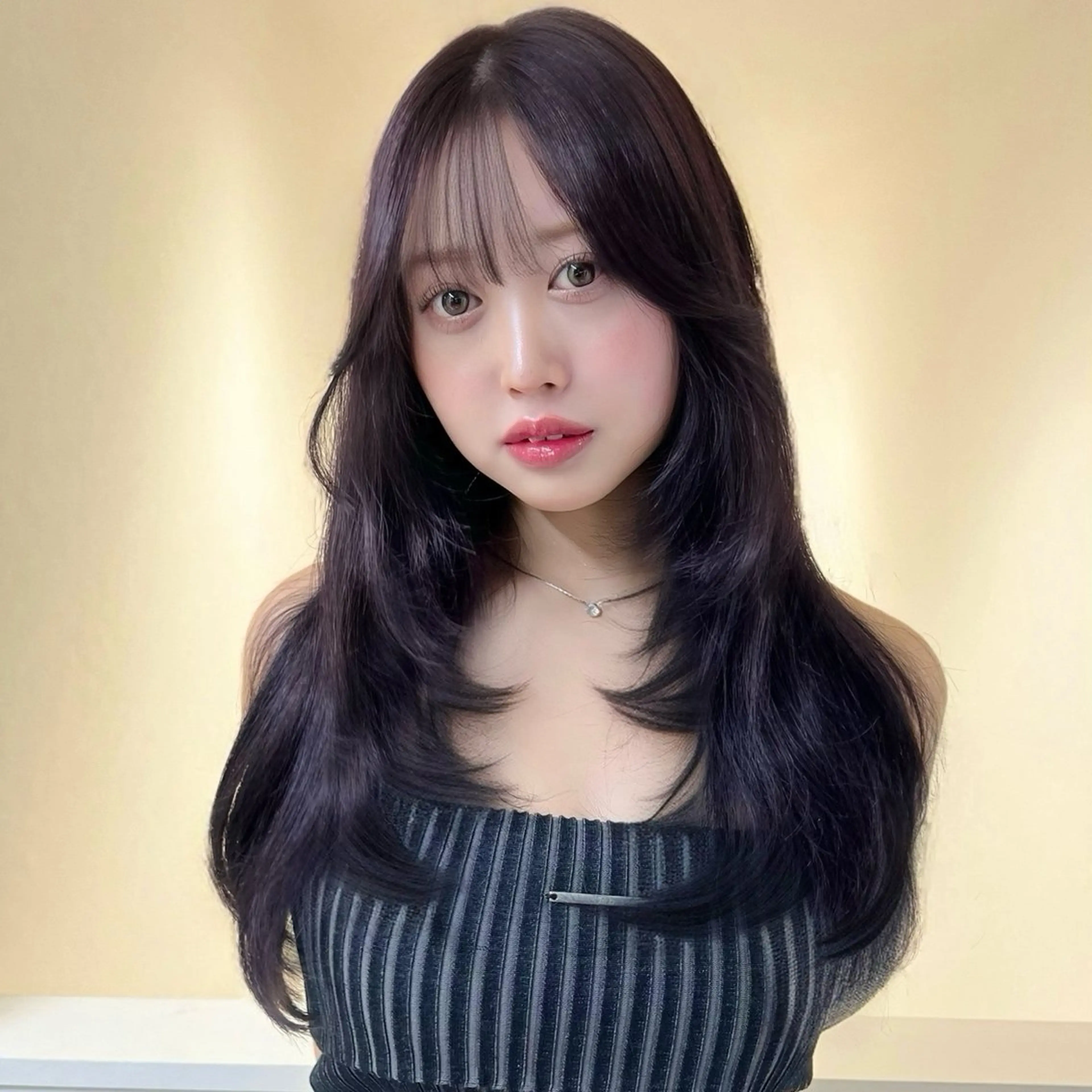ロング レイヤーカット 似合わせカット カット ヘアカラー トリートメント AI TOKYO　S所属・mizuki 【韓国レイヤー】のヘアスタイル