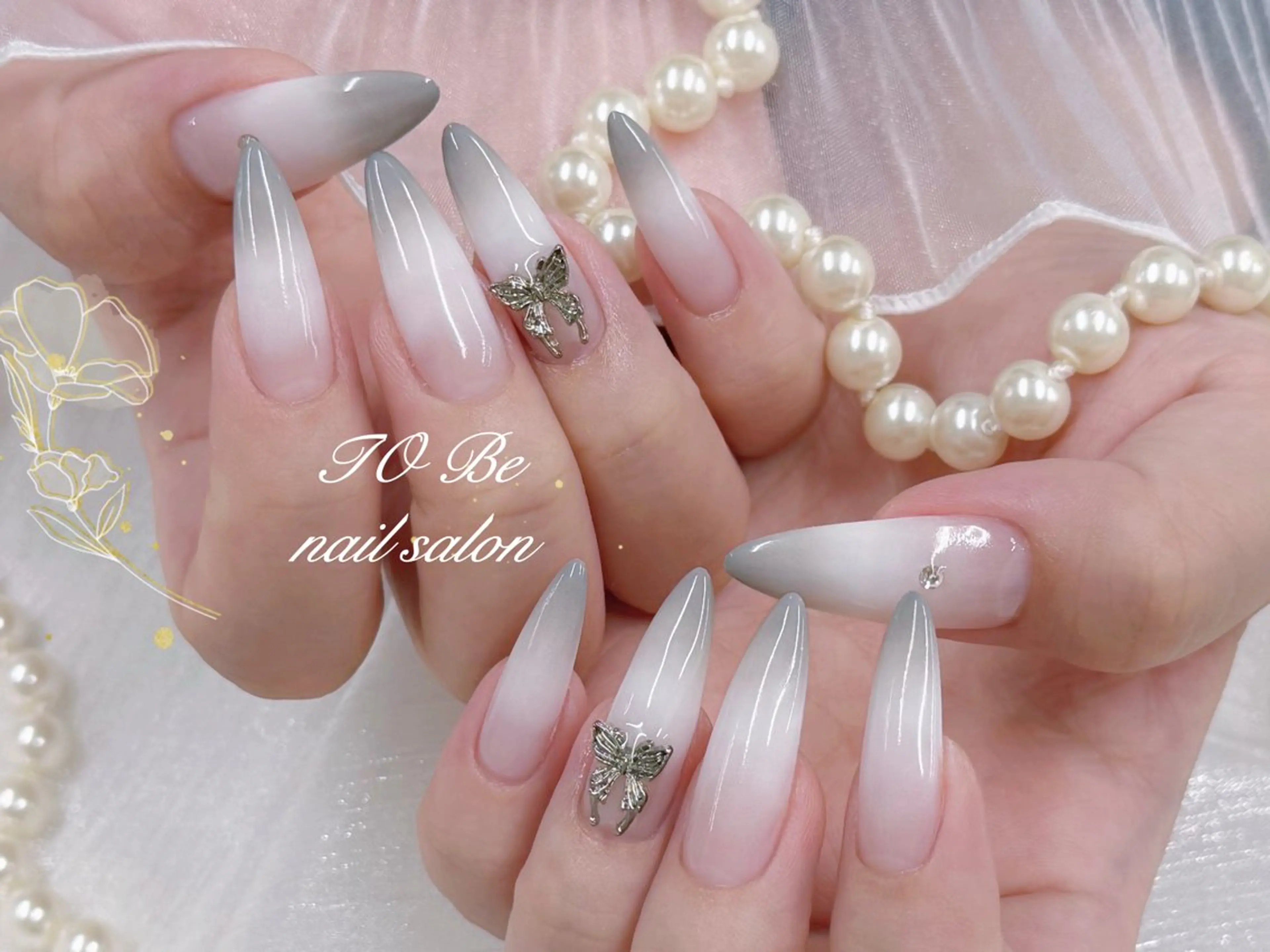 ロング ハンドネイル Nail Salon To Be珈月のネイルデザイン