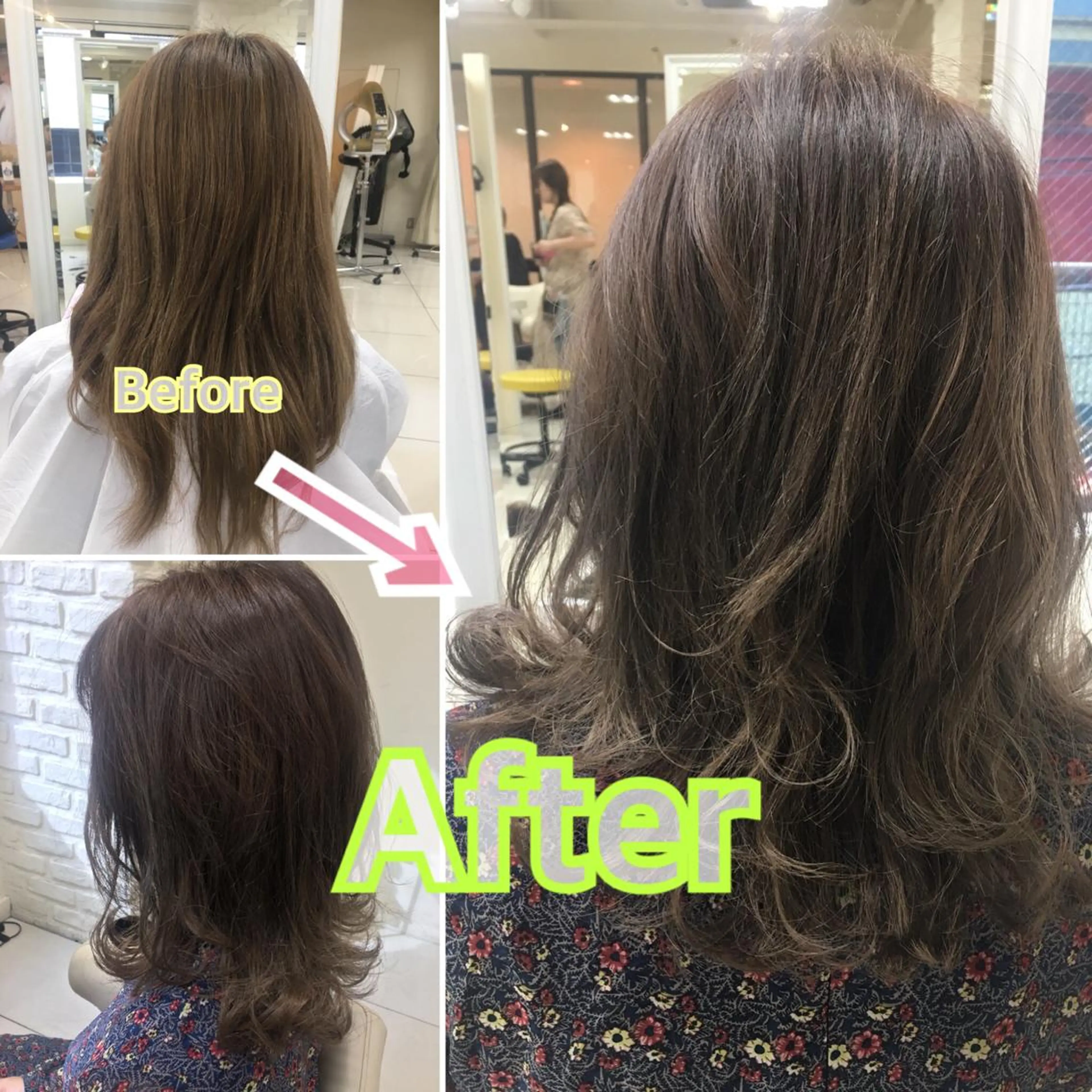 セミロング アッシュ K kasumiのヘアスタイル