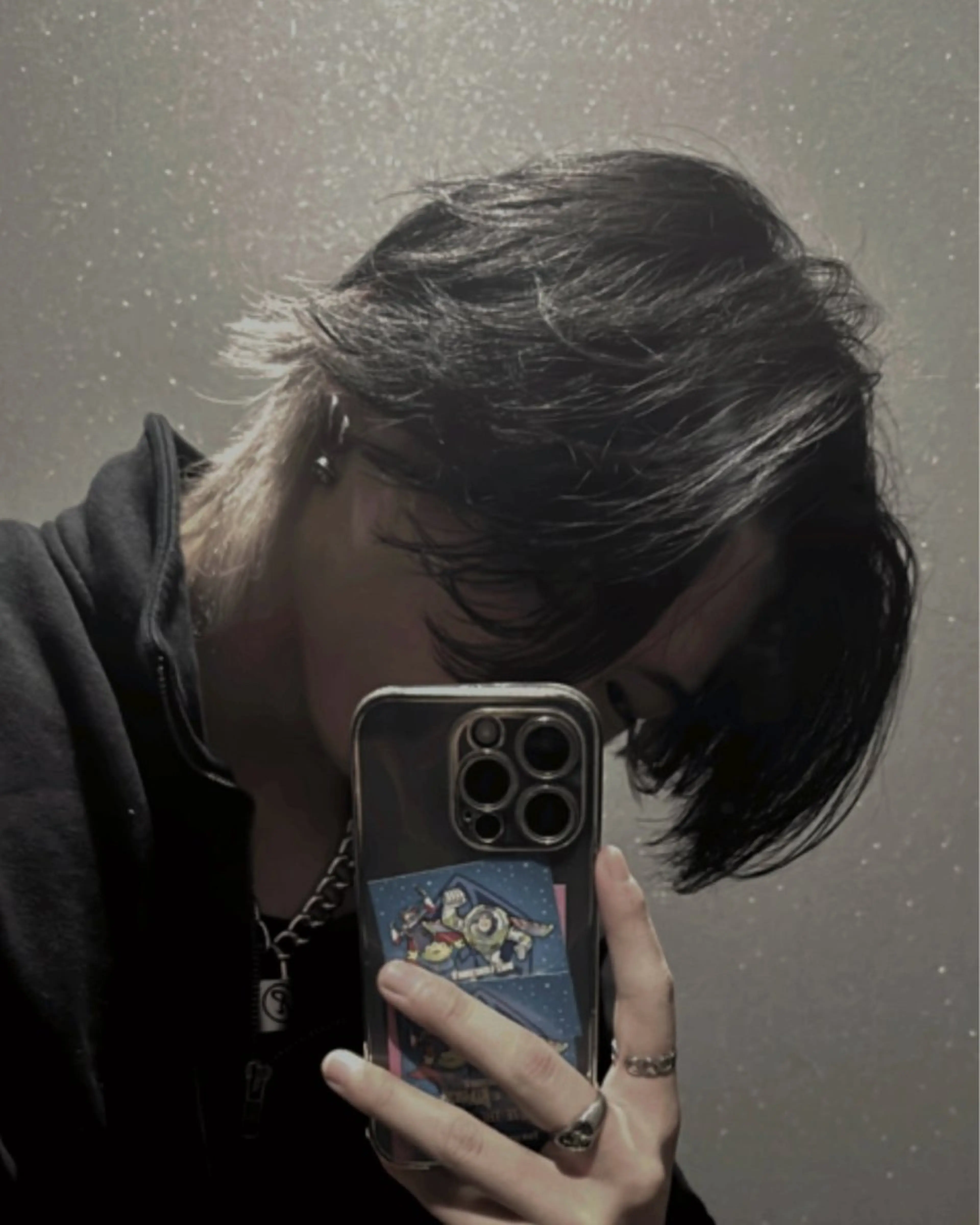 ミディアム パーマ メンズ カット ニュアンス/フェザー /ウルフ/伶馬のヘアスタイル