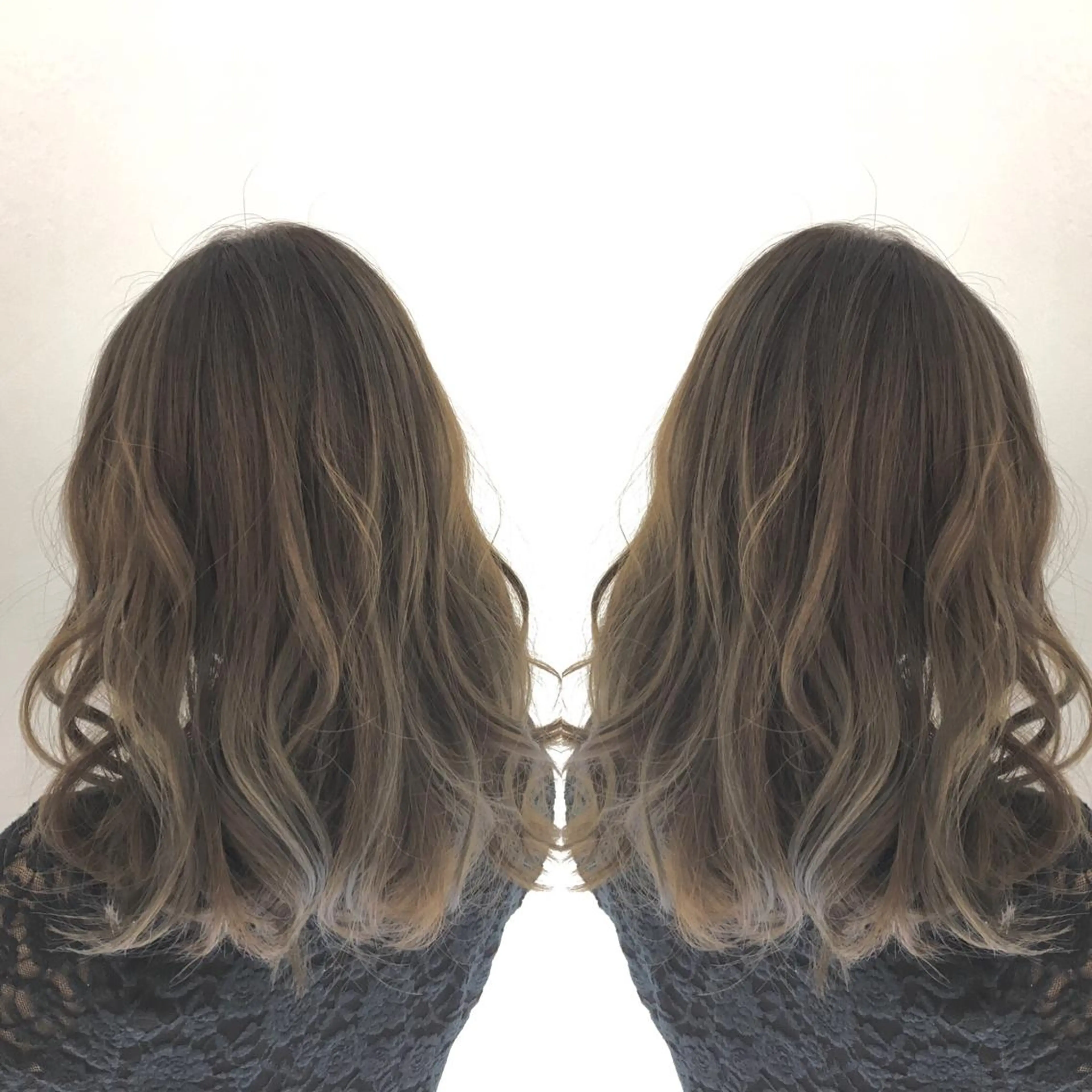 セミロング ハイライト 松浦 正覚のヘアスタイル