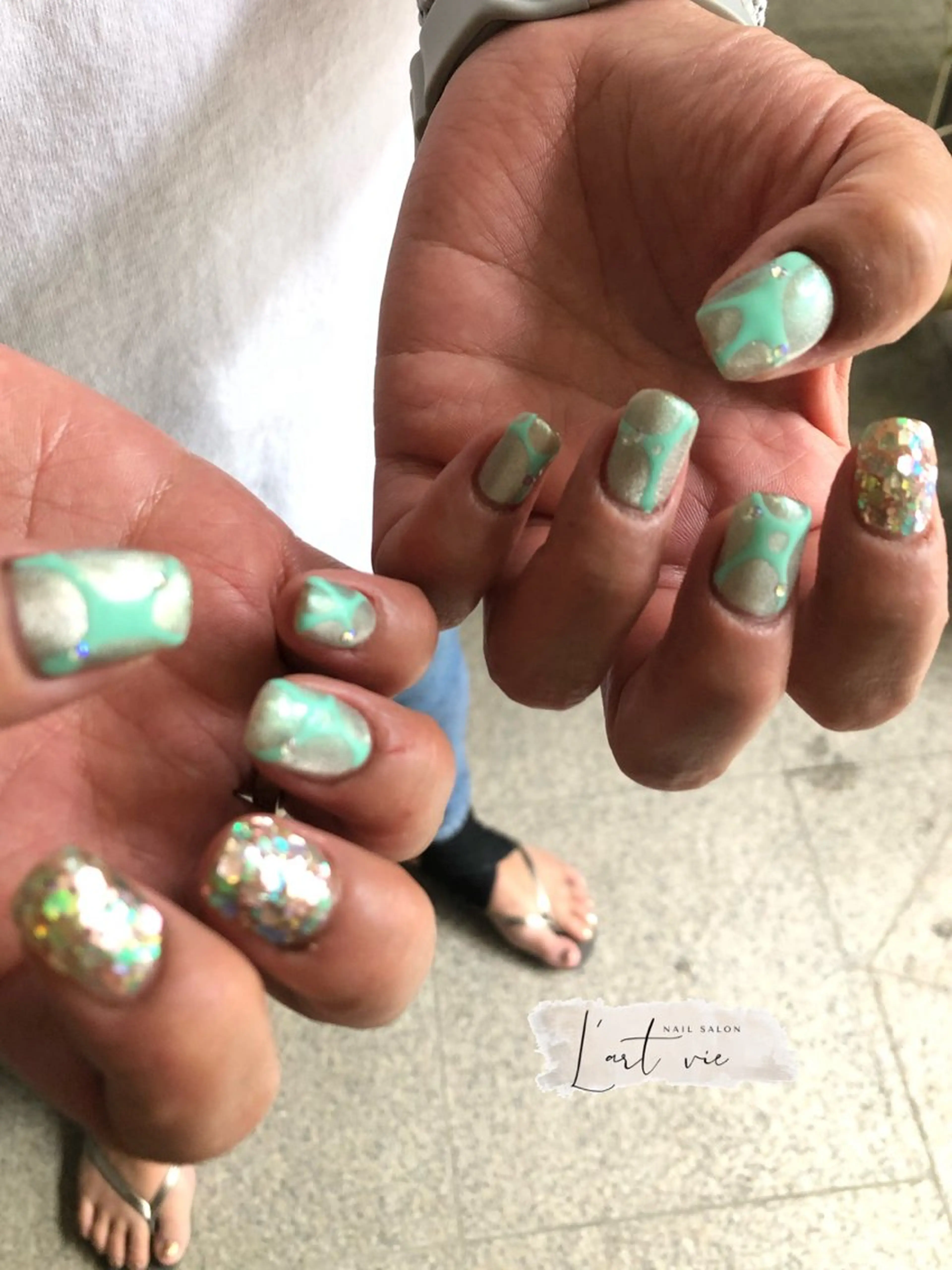 ネイル アートネイル ニュアンスネイル ハンドネイル NailSalon L’artVieのネイルデザイン