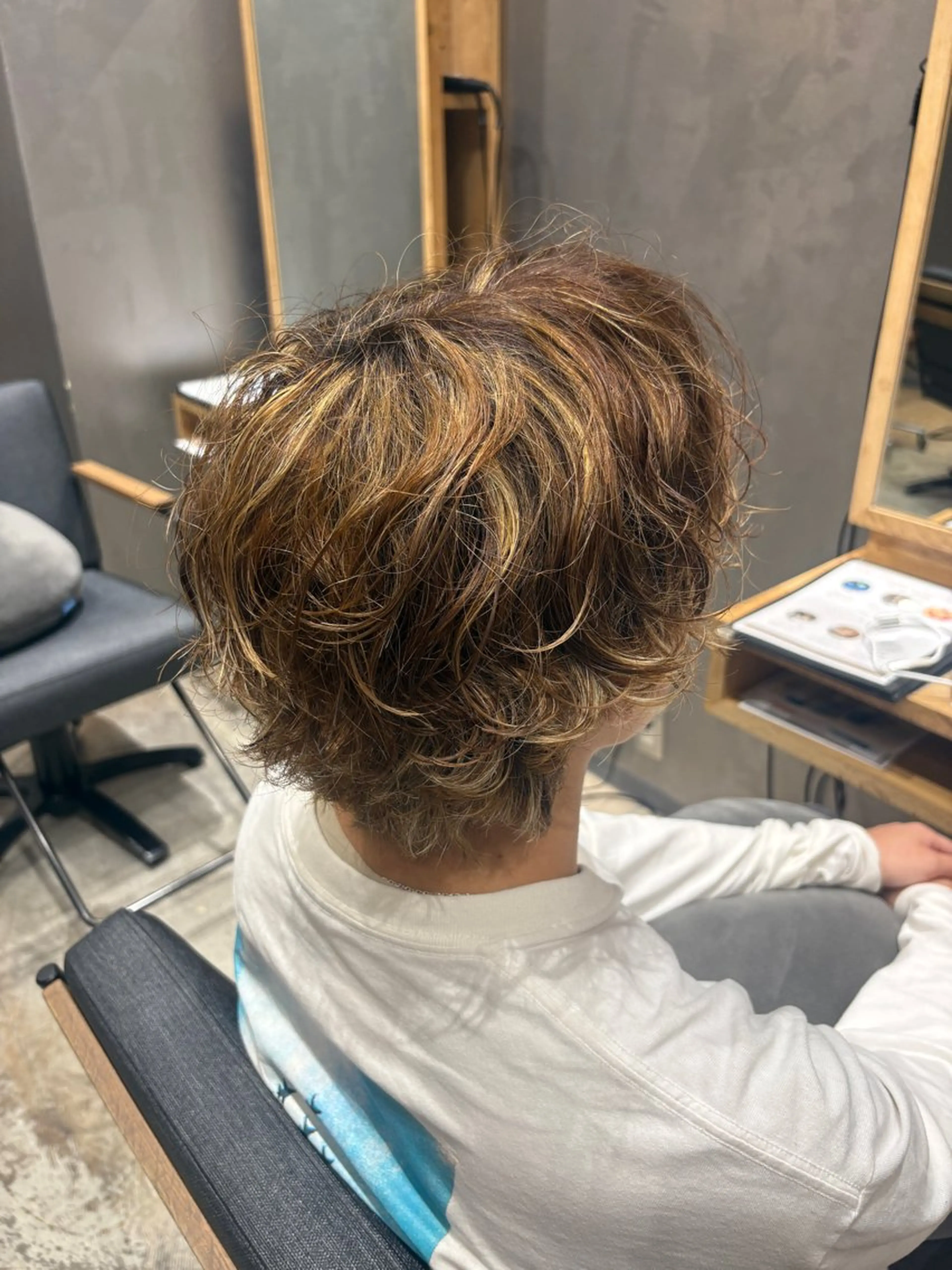 ショート カラー ハイライトカラー ハイライト ヘアカラー Inity心斎橋/ クルミ☆彡のヘアスタイル