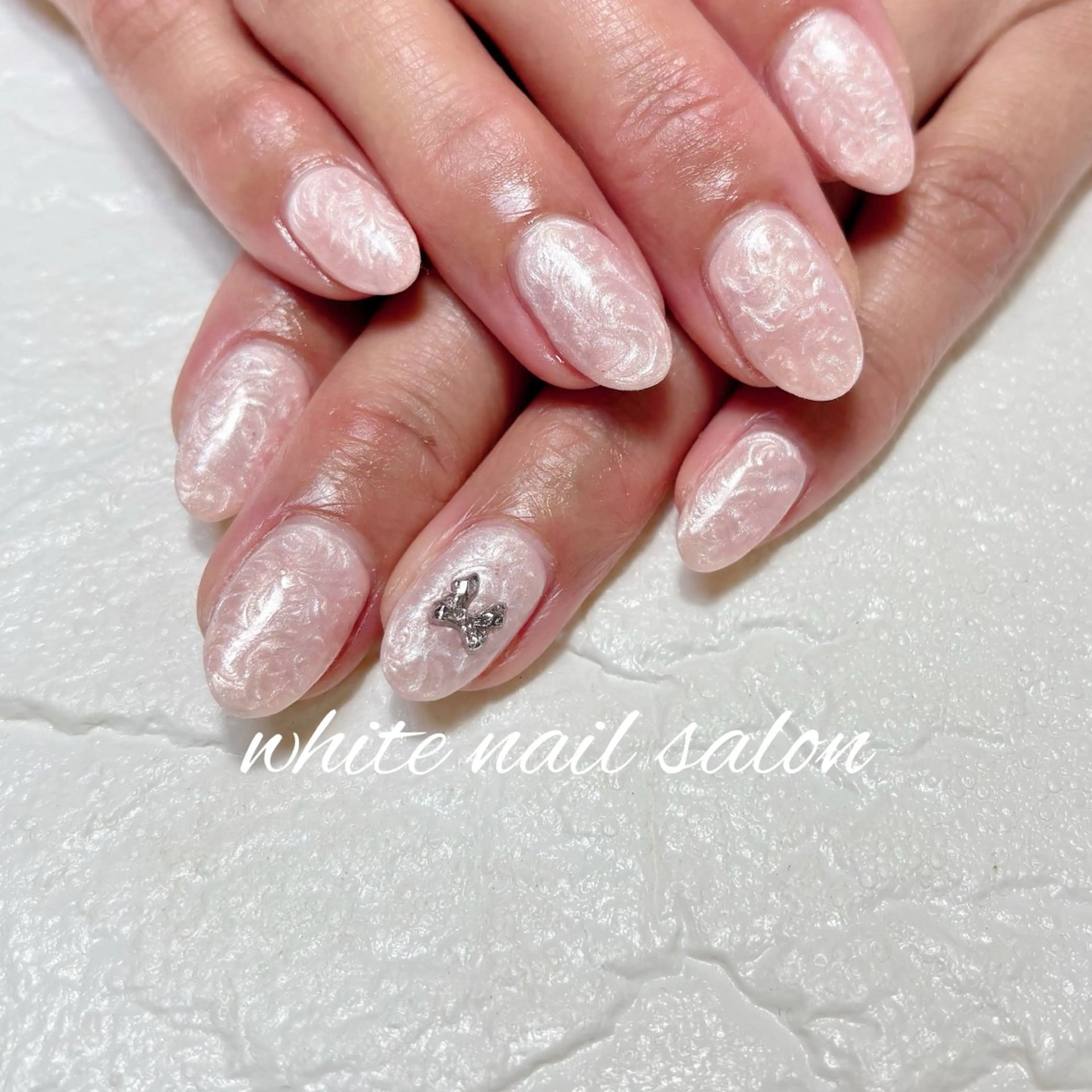 ネイル フットネイル 大理石ネイル(マーブル) ハンドネイル white nail salonのネイルデザイン