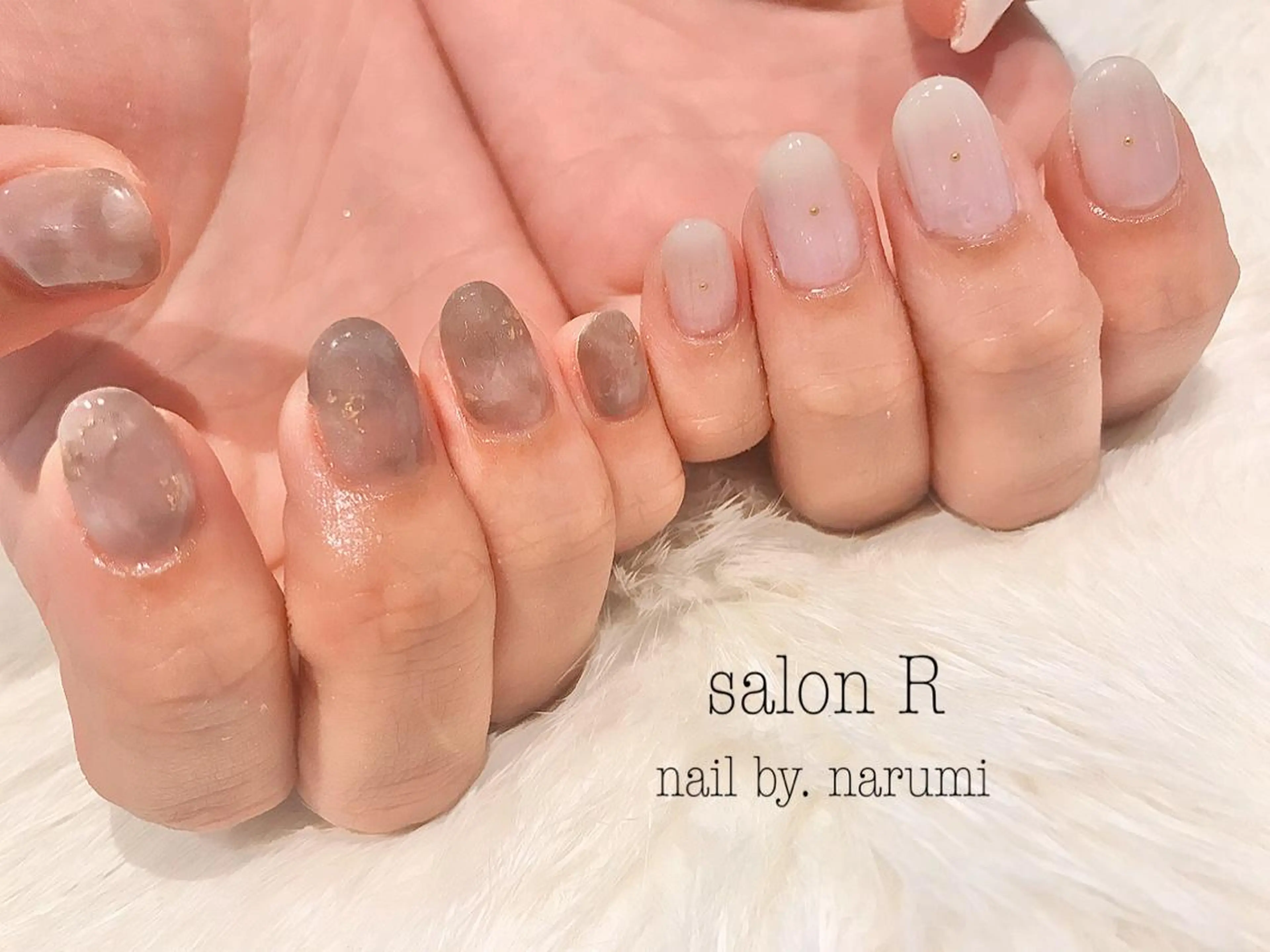 ネイル ニュアンスネイル ハンドネイル Re Pearl～コーディネートサロン～ 市駅前店所属・NARUMI HYODOのネイルデザイン