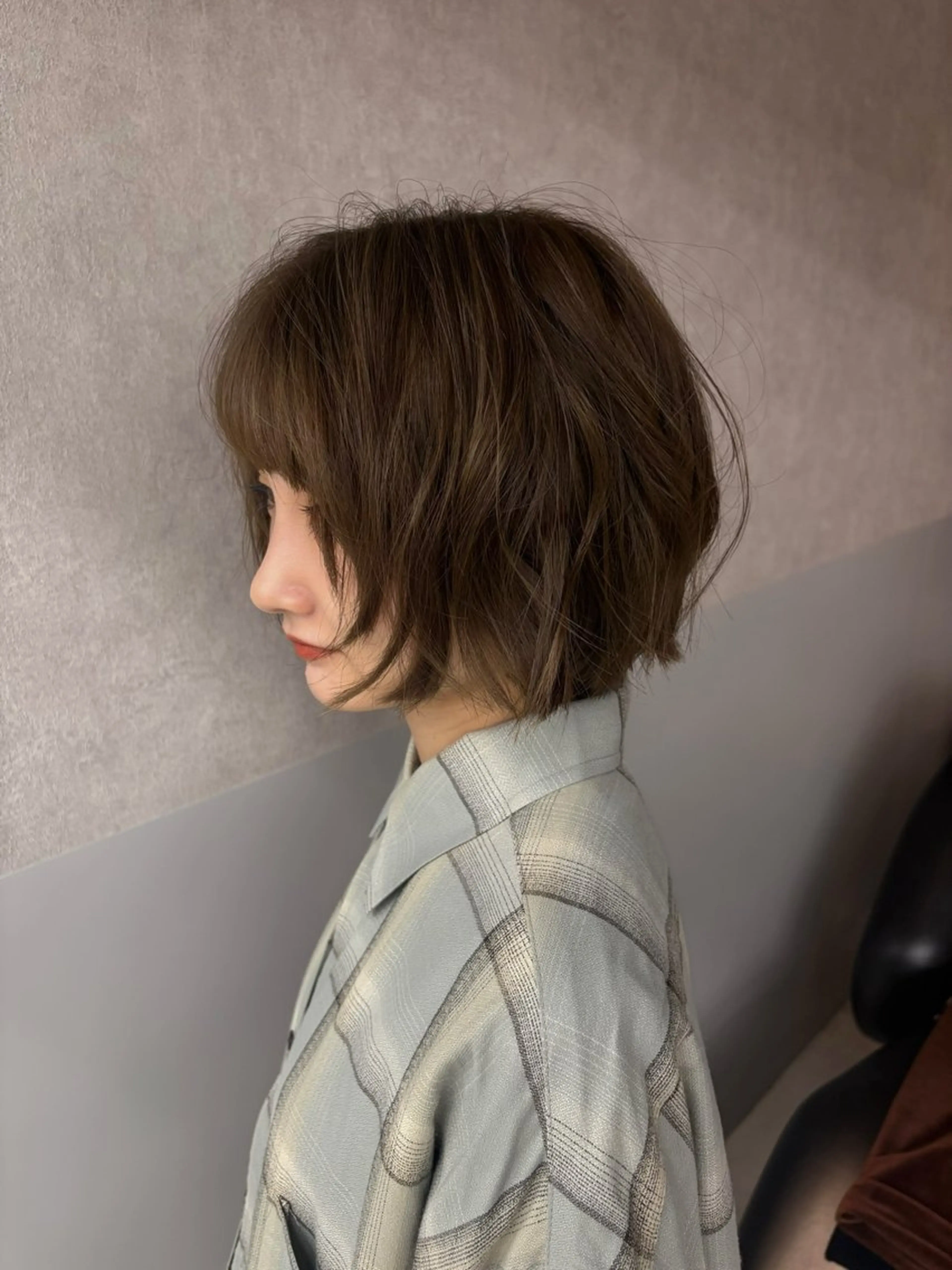 ショート ボブレイヤー ボブ 韓国風ヘア レイヤーカット Lond mare ✂︎YUTAのヘアスタイル