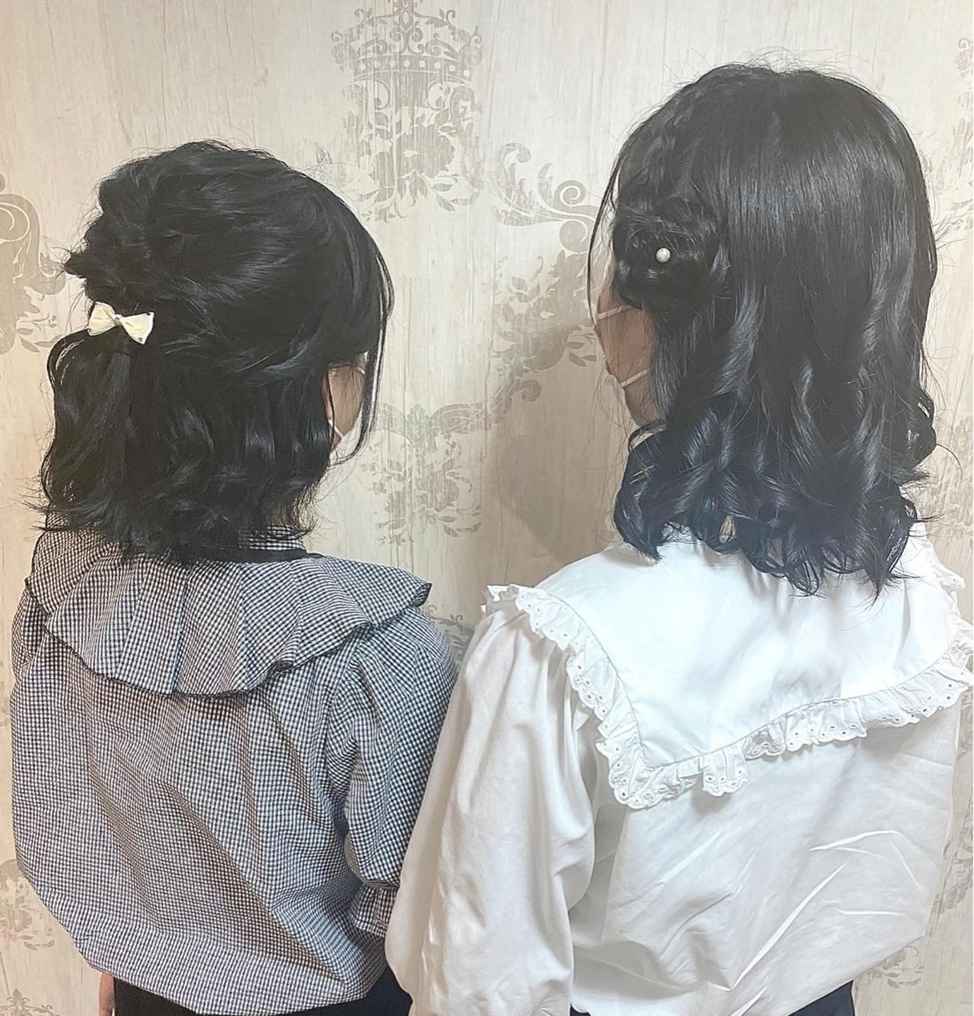 ミディアム ヘアアレンジ ハーフアップ ヘアセット 💖透明感カラー💖 坂本万由子のヘアスタイル