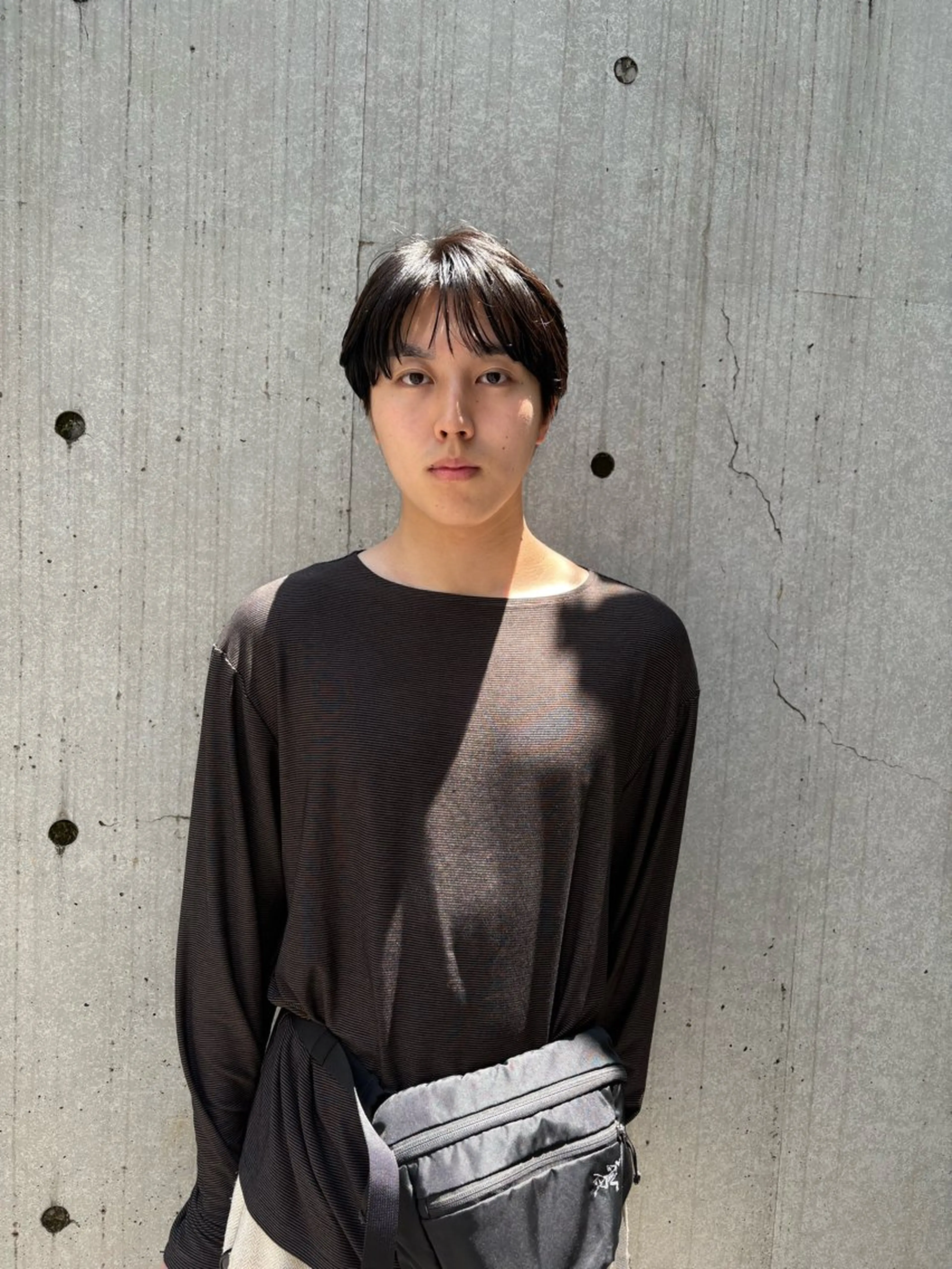 パーマ メンズ カット パーマ 《メンズ支持NO.1 ×艶ブラウン》ソウタのヘアスタイル