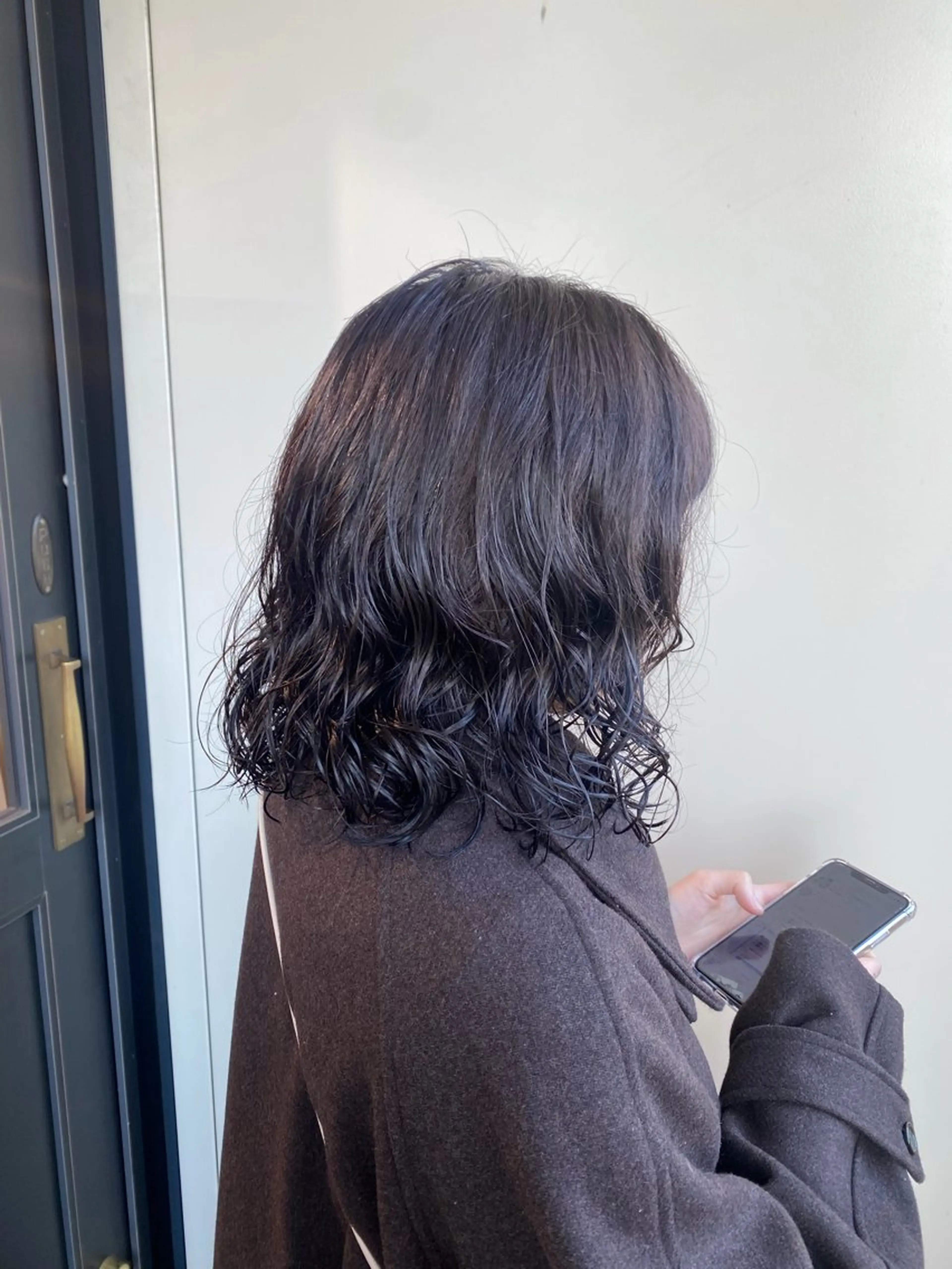 ミディアム カット ヘアカラー パーマ 🖤🌀くるくる パーマ🌀🖤ayaのヘアスタイル