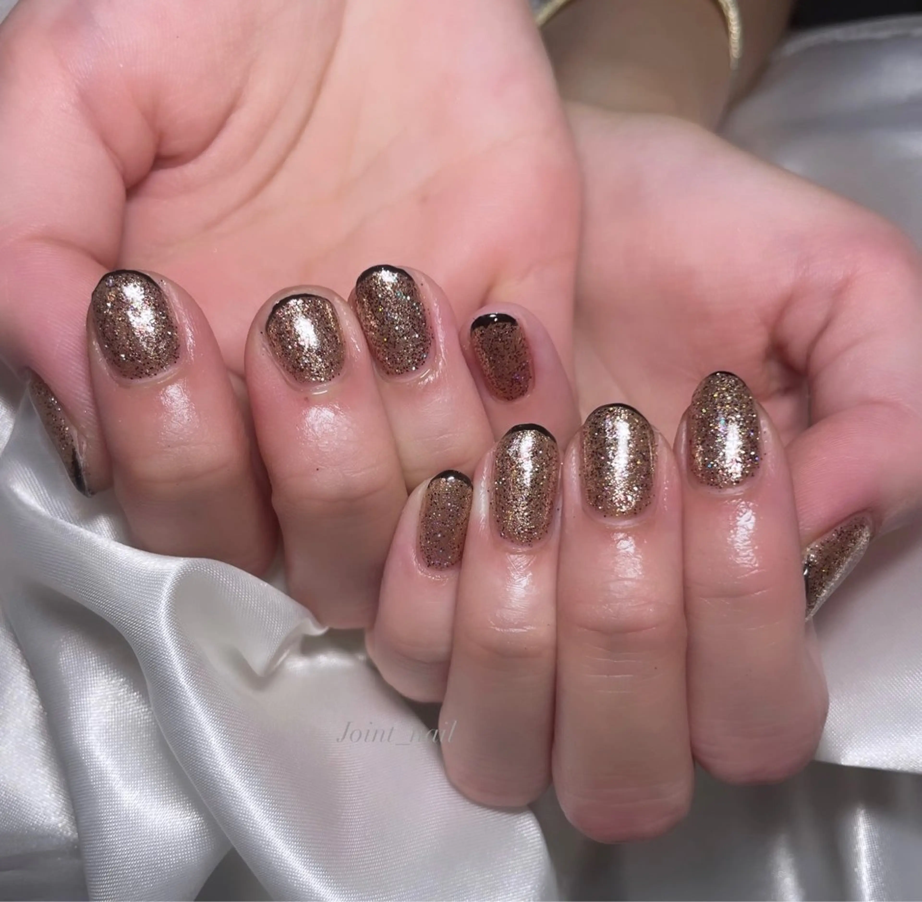 ネイル ラメ(グリッター) ハンドネイル Joint_ nailのネイルデザイン