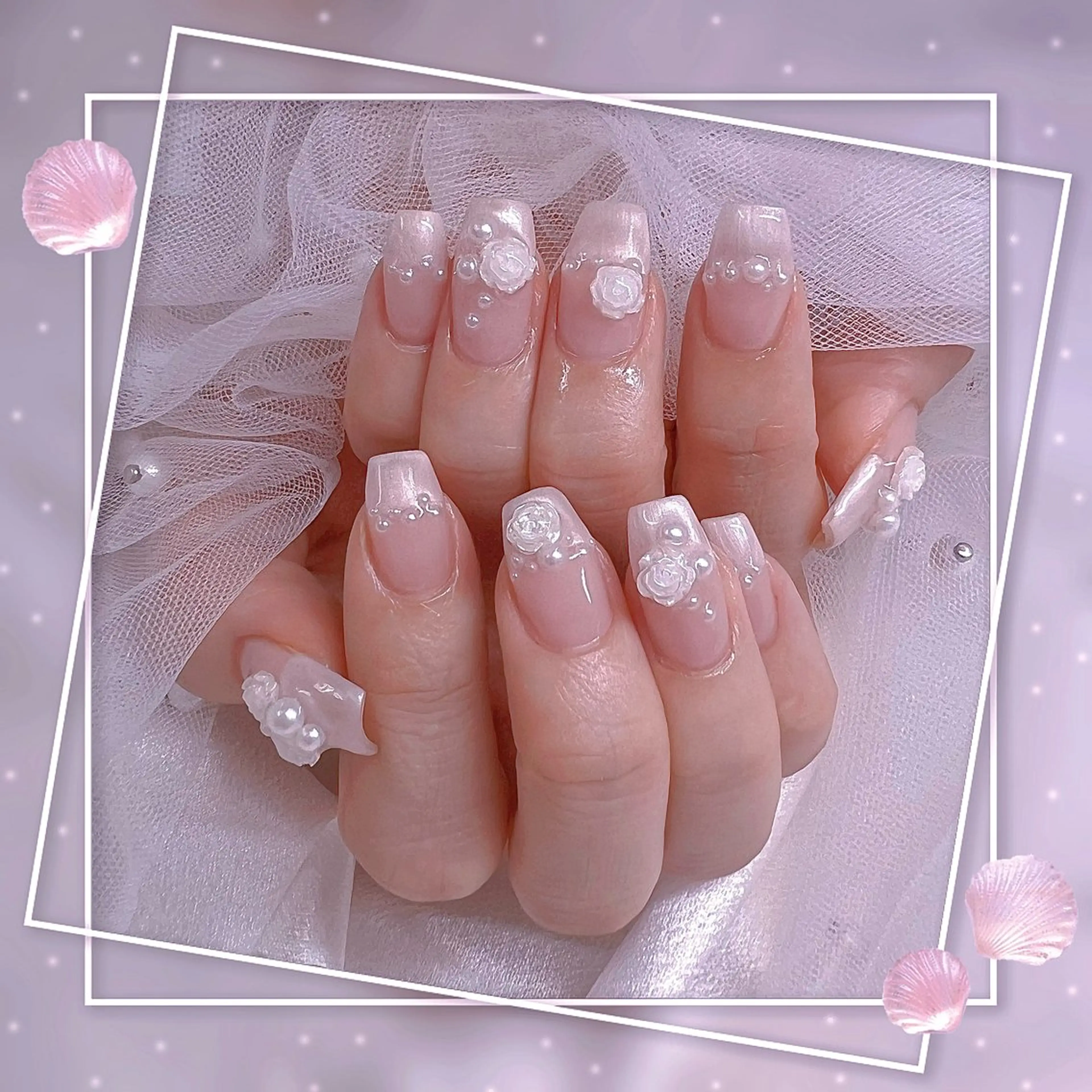 ネイル グラデーション マグネットネイル ピンク ワンホンネイル ハンドネイル ハンドケア Chill Nailsalonのネイルデザイン