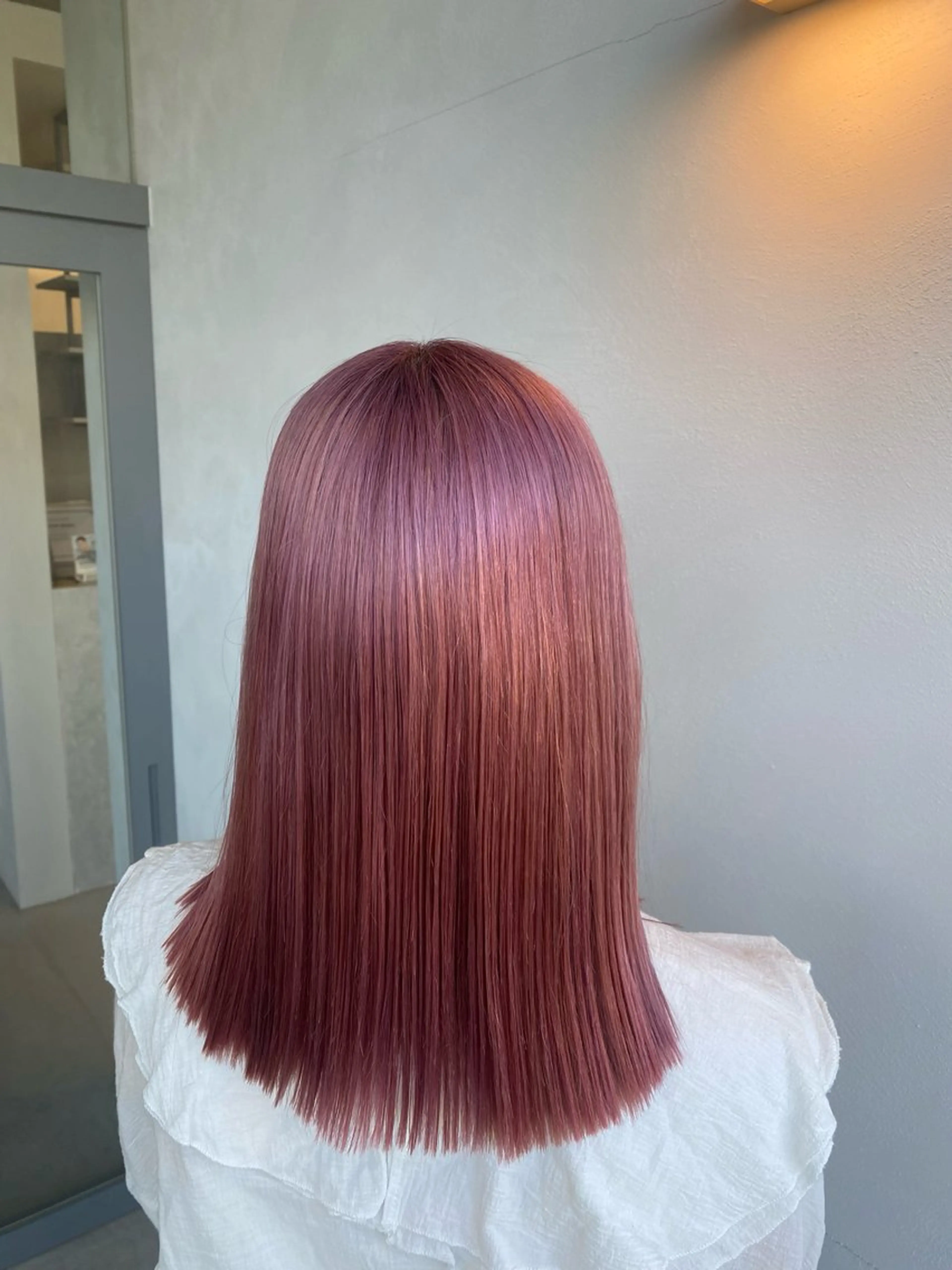 セミロング ヘアカラー トリートメント 艶髪・透明感カラー・ 韓国ヘア・Yuriのヘアスタイル