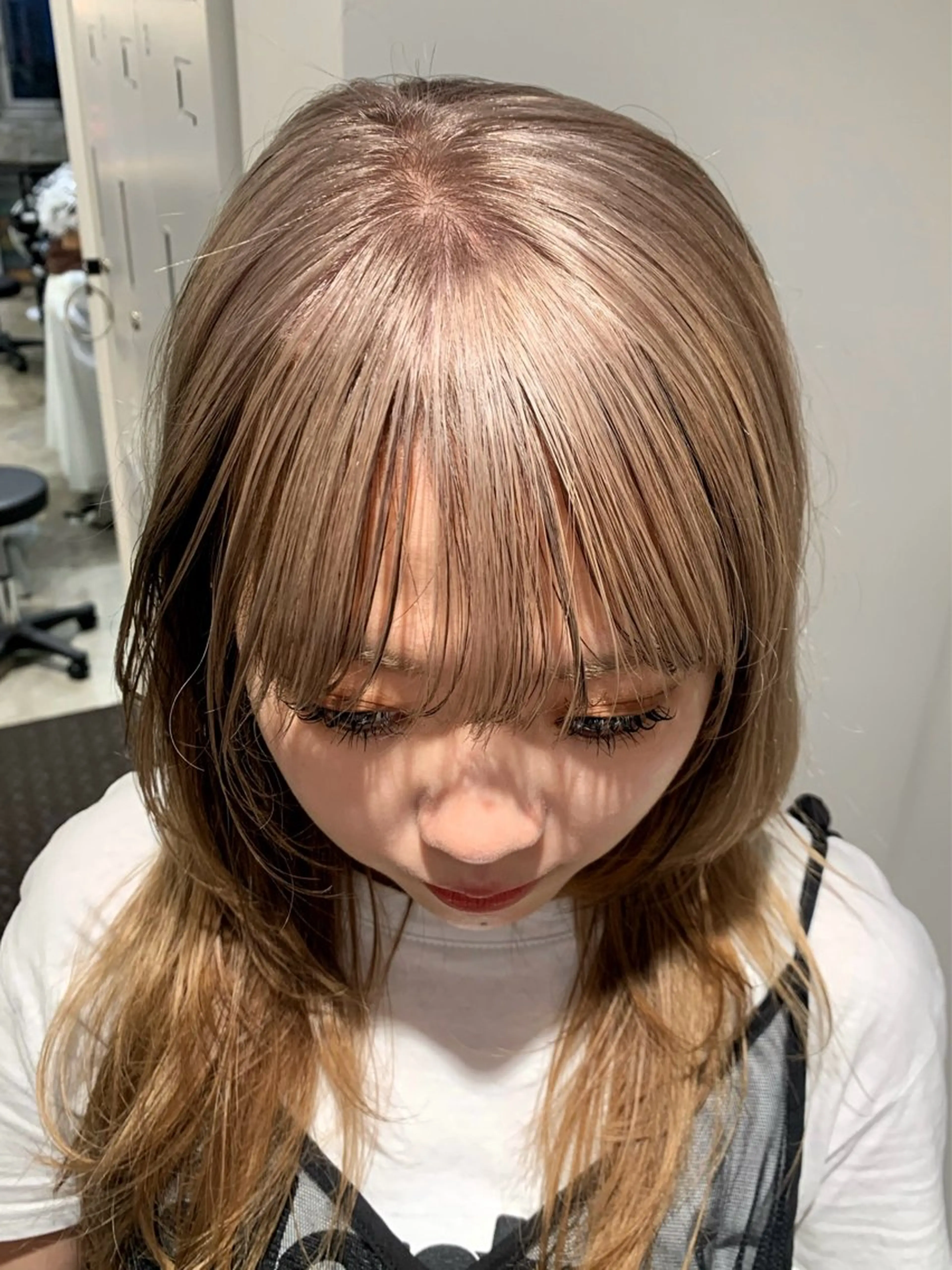 ミディアム 顔周りカット ヘアカラー TONUKOA RUA下北沢店【トヌコア ルア】所属・丸山璃子 /パーマ/レイヤーのヘアスタイル