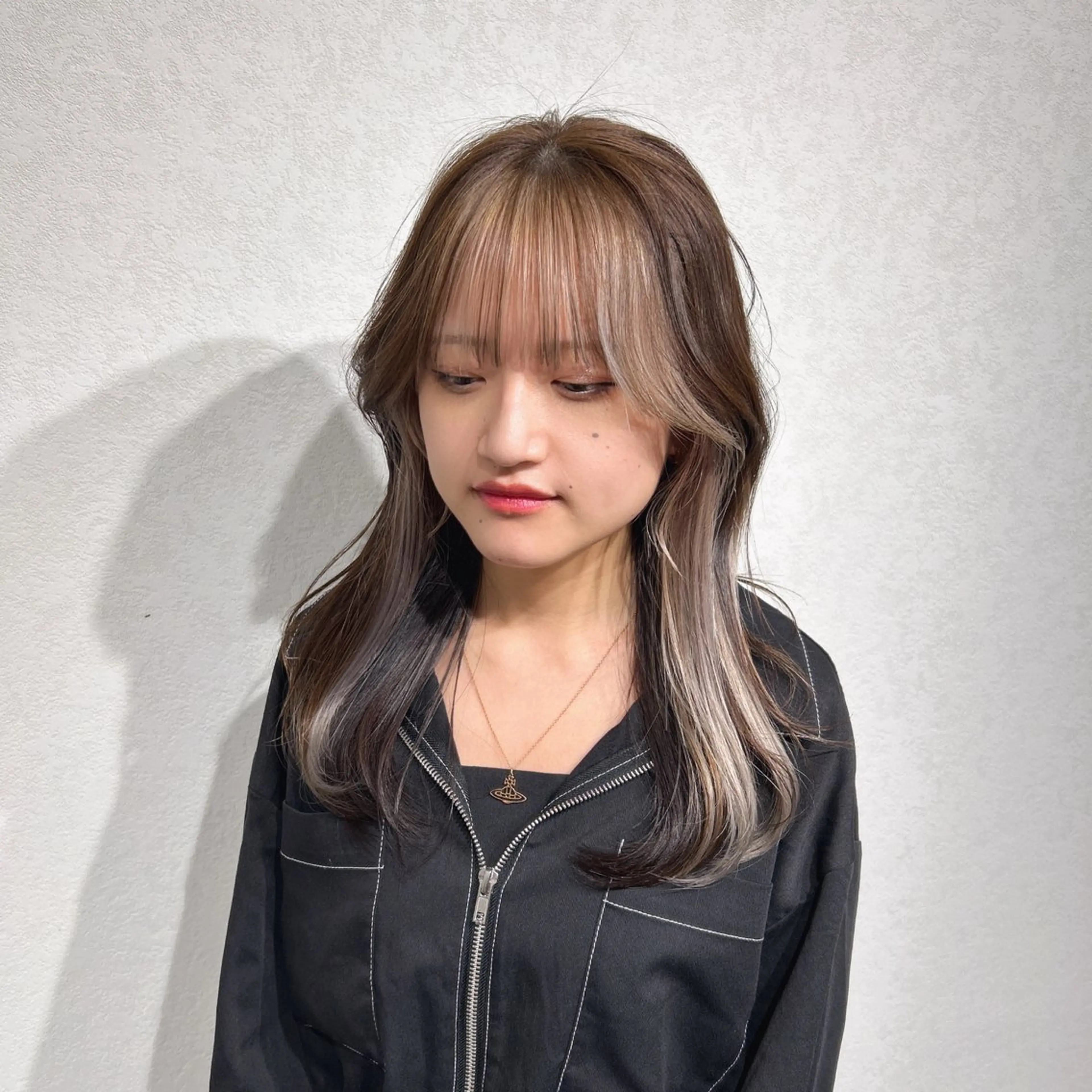 セミロング ヘアカラー 長屋 裕大のヘアスタイル
