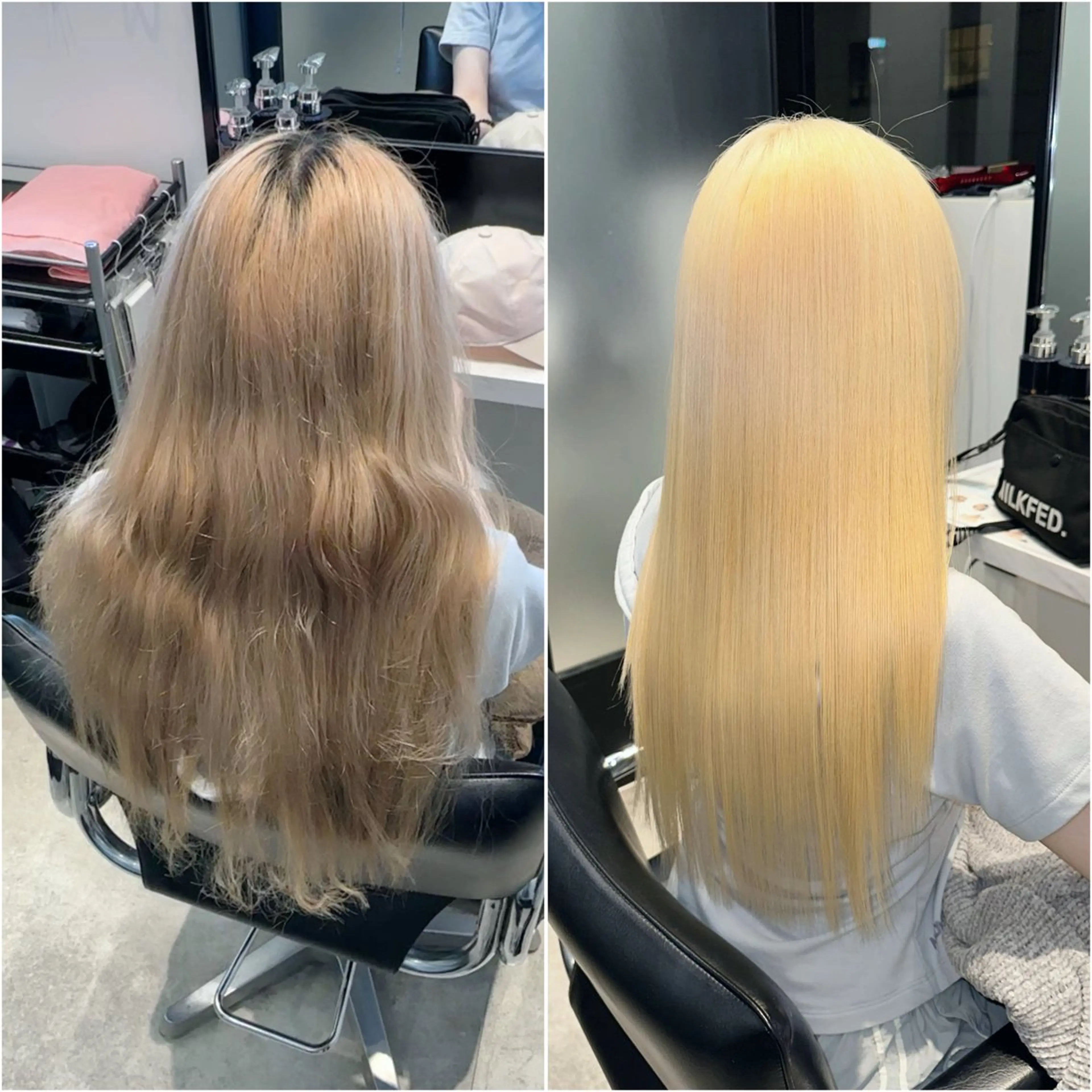 ロング カラー ヘアカラー トリートメント 艶髪ハイトーン ちひろ🌙+.°のヘアスタイル
