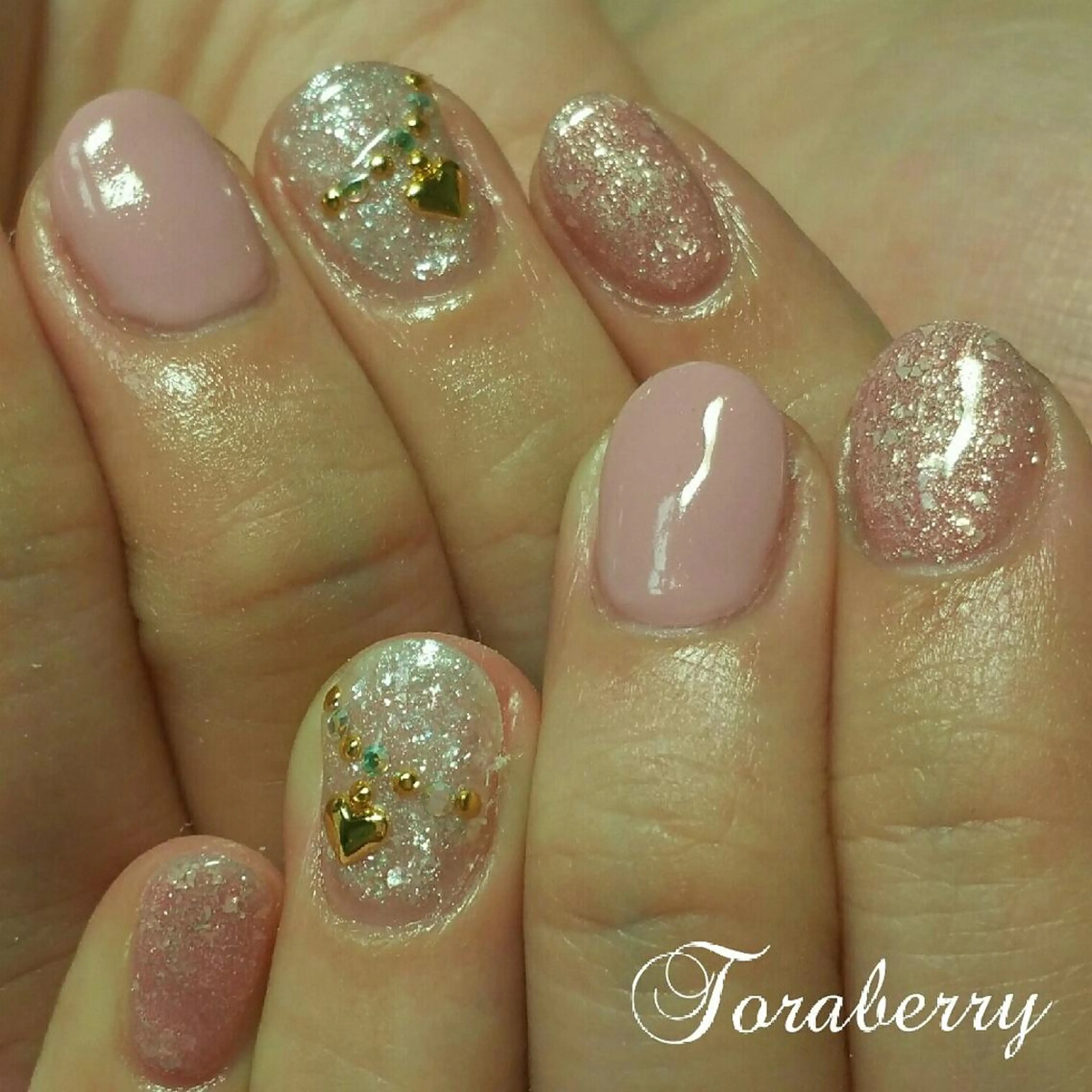 ネイル ピンク ハンドネイル ネイリスト なつみのネイルデザイン