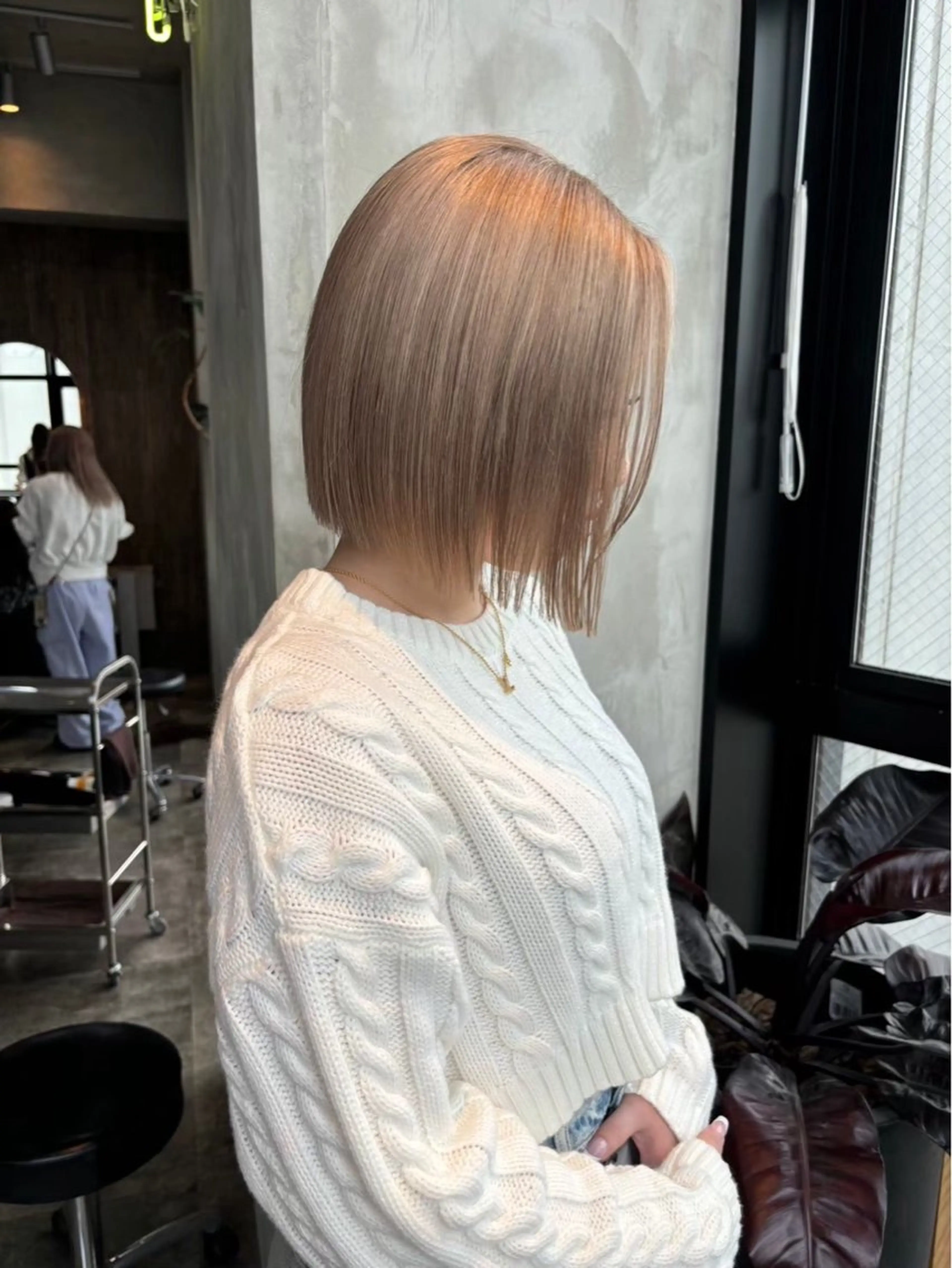 ショート カラー 切りっぱなしボブ ブロンド ボブ ボブ/インナーカラー レイヤーボブ/楓のヘアスタイル