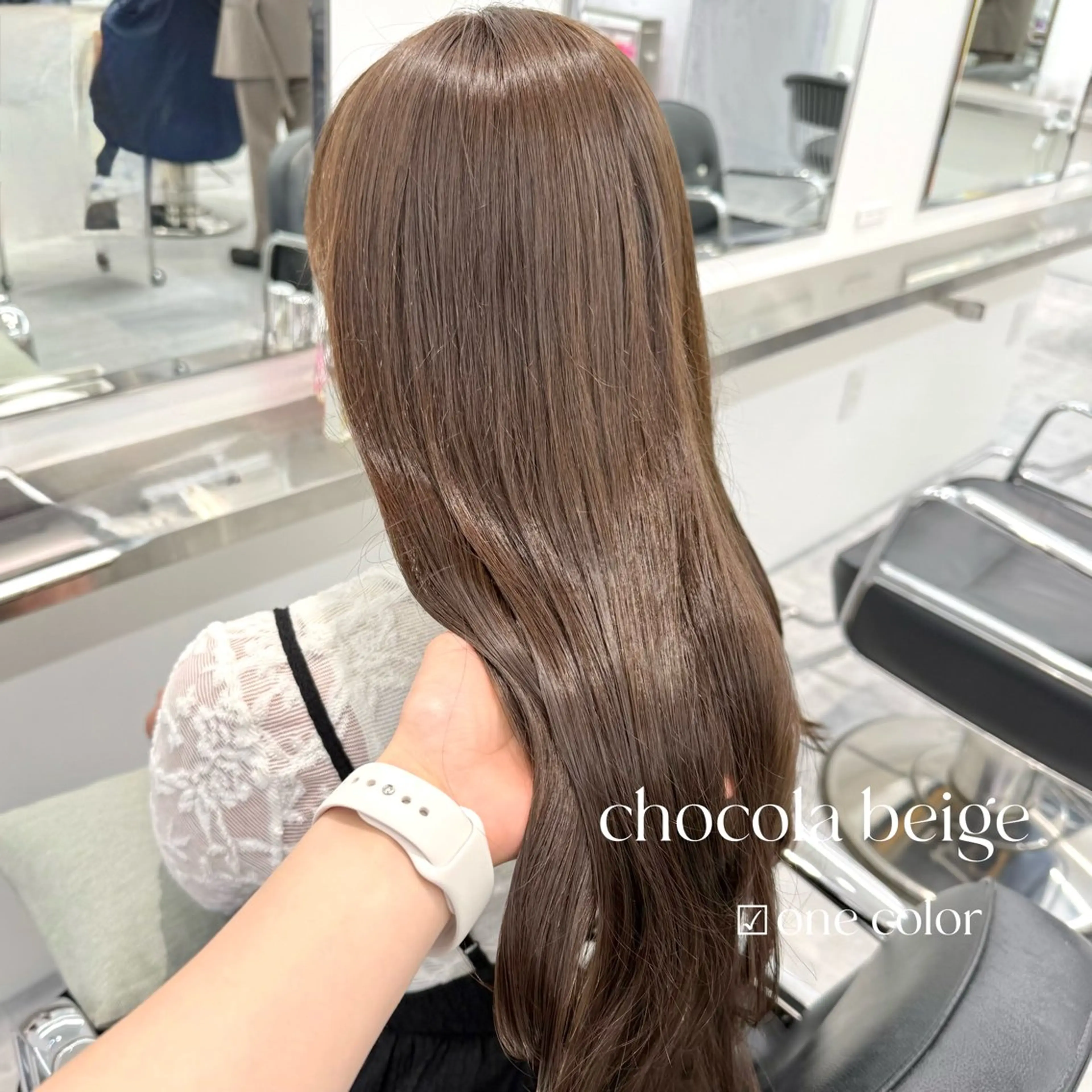 ロング カラー カット ヘアカラー ParveMix￤ 大賀さつき🍨🤍のヘアスタイル