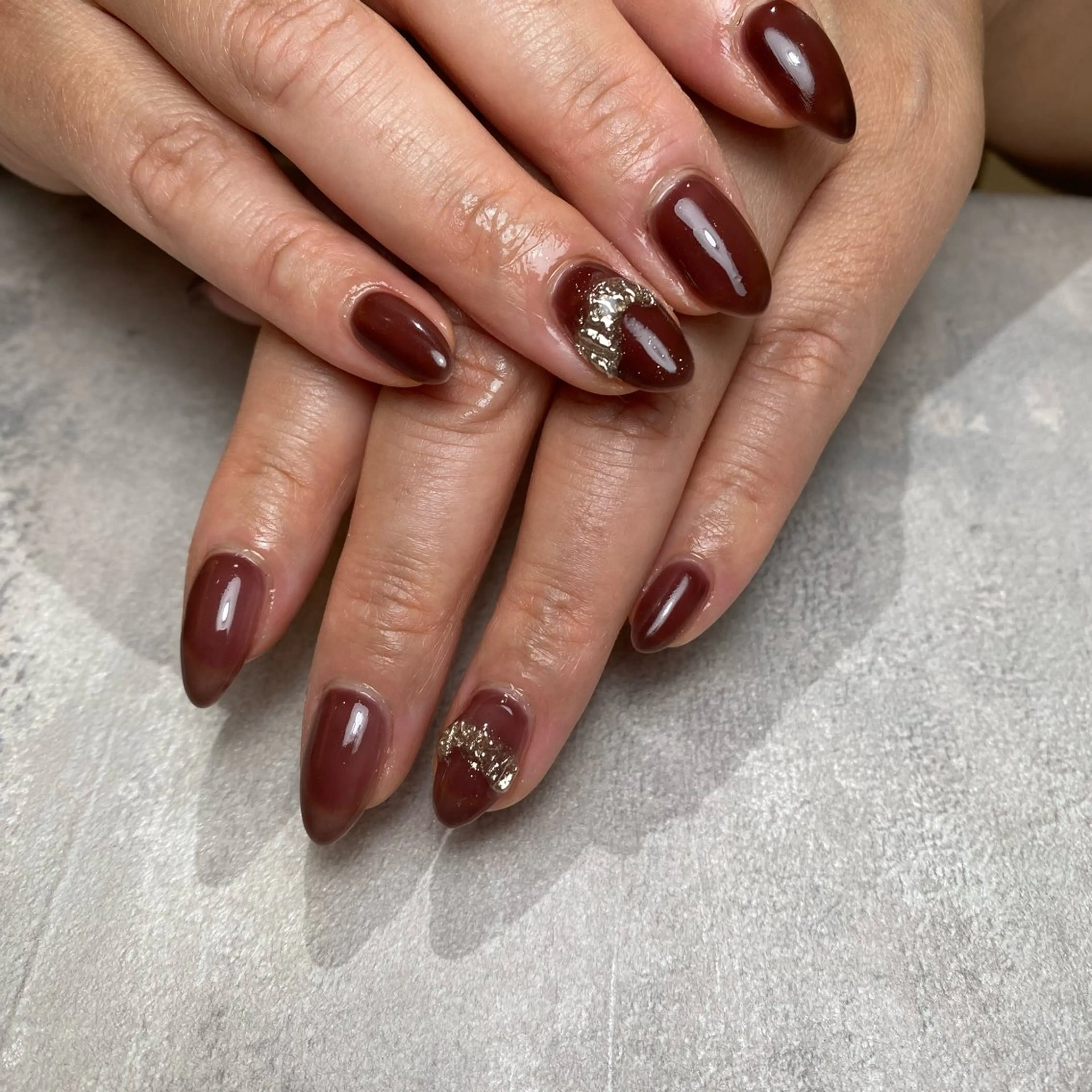 ネイル ミラーネイル ワンカラーネイル ハンドネイル a... nailのネイルデザイン