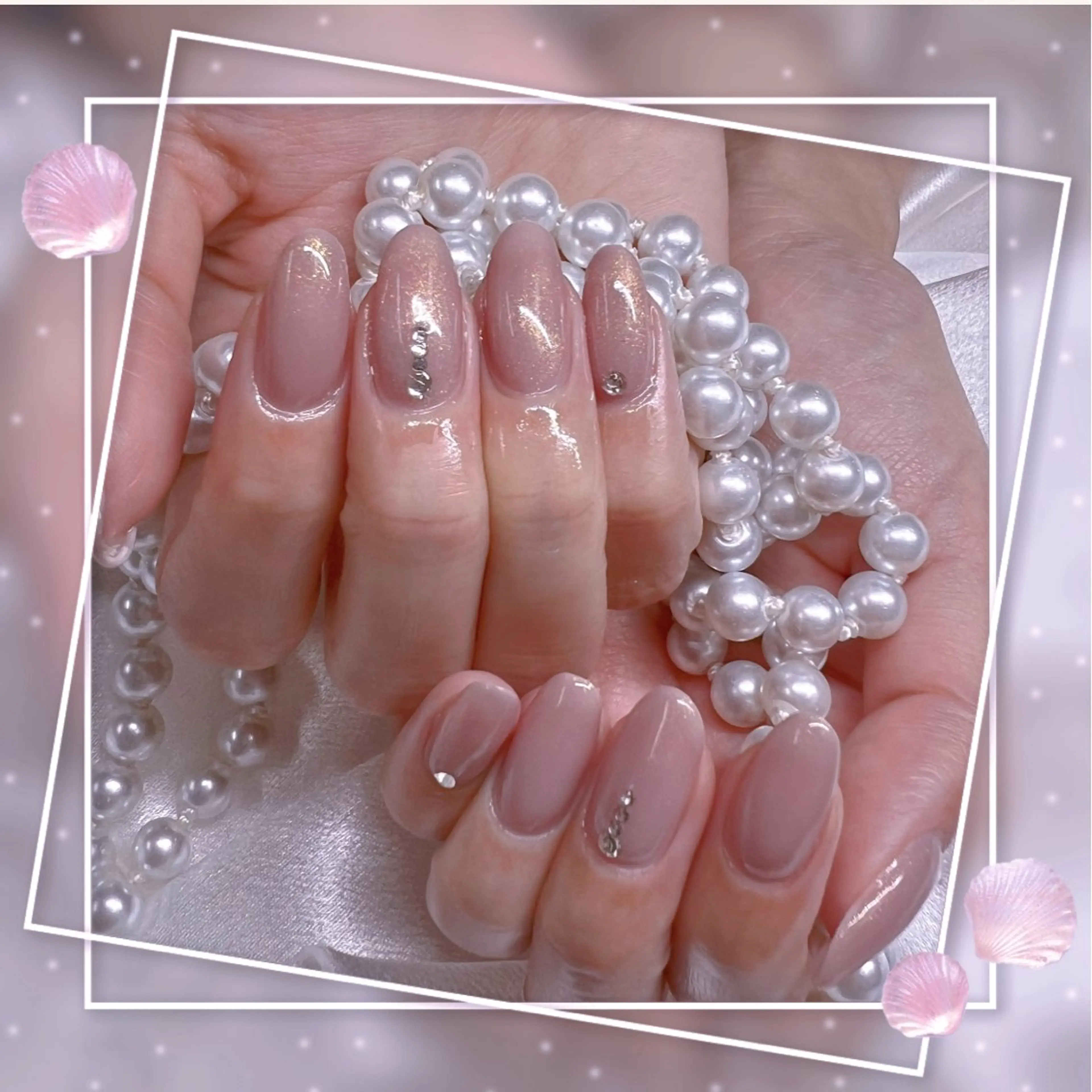 ネイル グラデーション キラキラネイル 韓国ネイル マグネットネイル ピンク Chill Nailsalonのネイルデザイン
