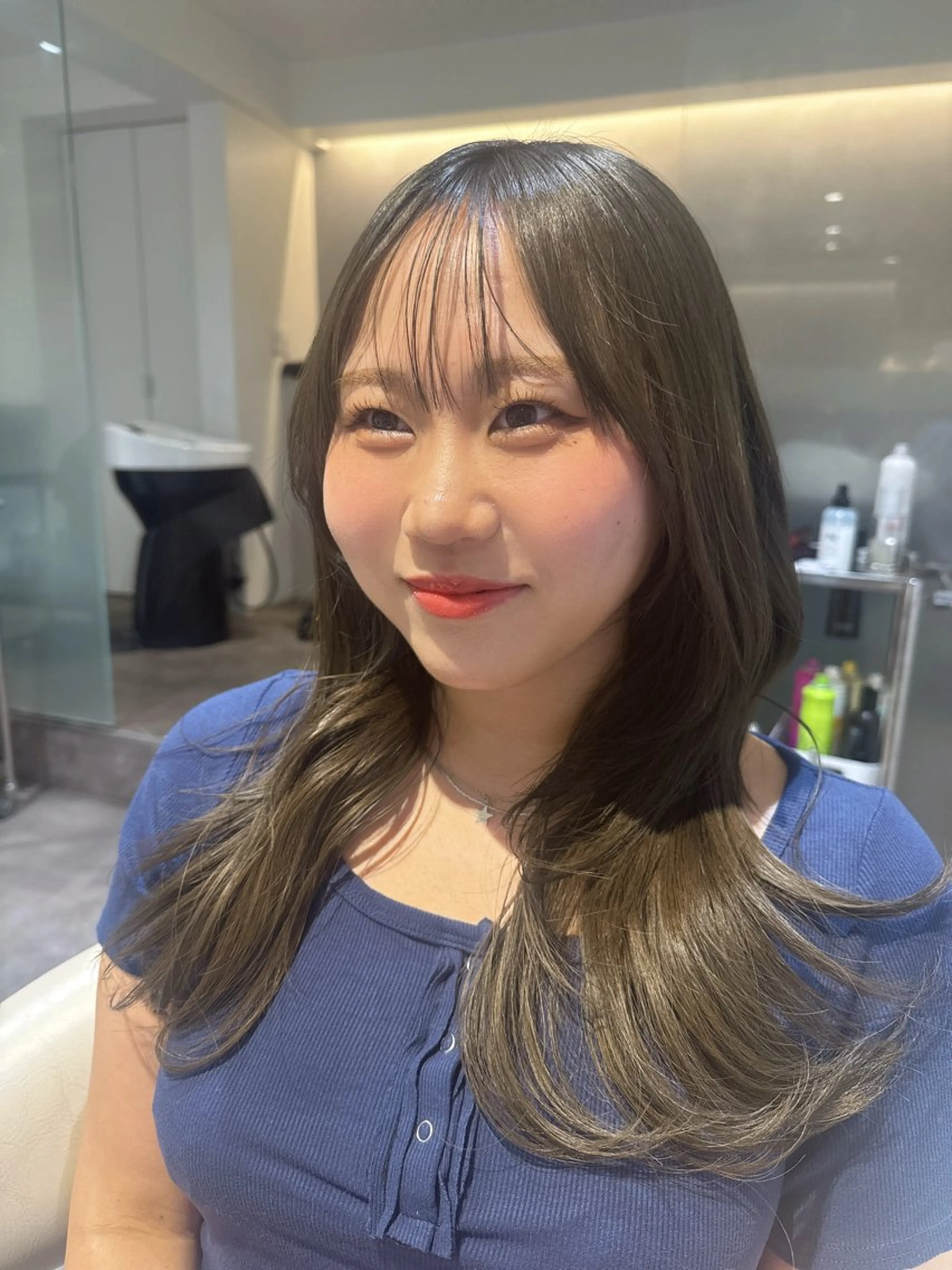 ミディアム カラー 黒髪 ブリーチ 透明感カラー ブリーチなしカラー 卒業式のヘアスタイル カット ヘアカラー トリートメント 原宿/美髪カラー 🫧TAISEIのヘアスタイル