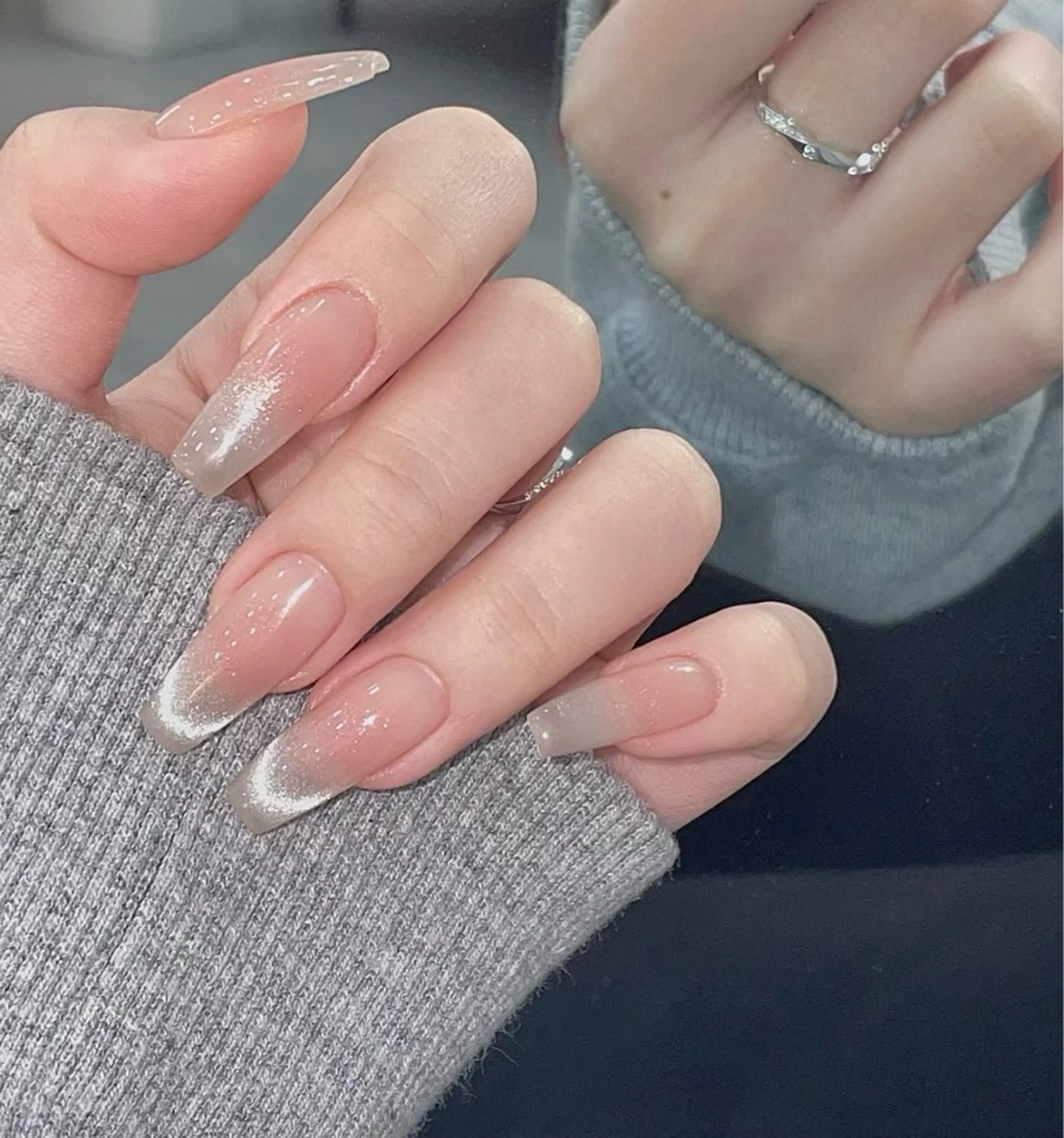 ネイル フレンチネイル マグネットネイル 長出し専門店🎀 HARO💕Nailのネイルデザイン