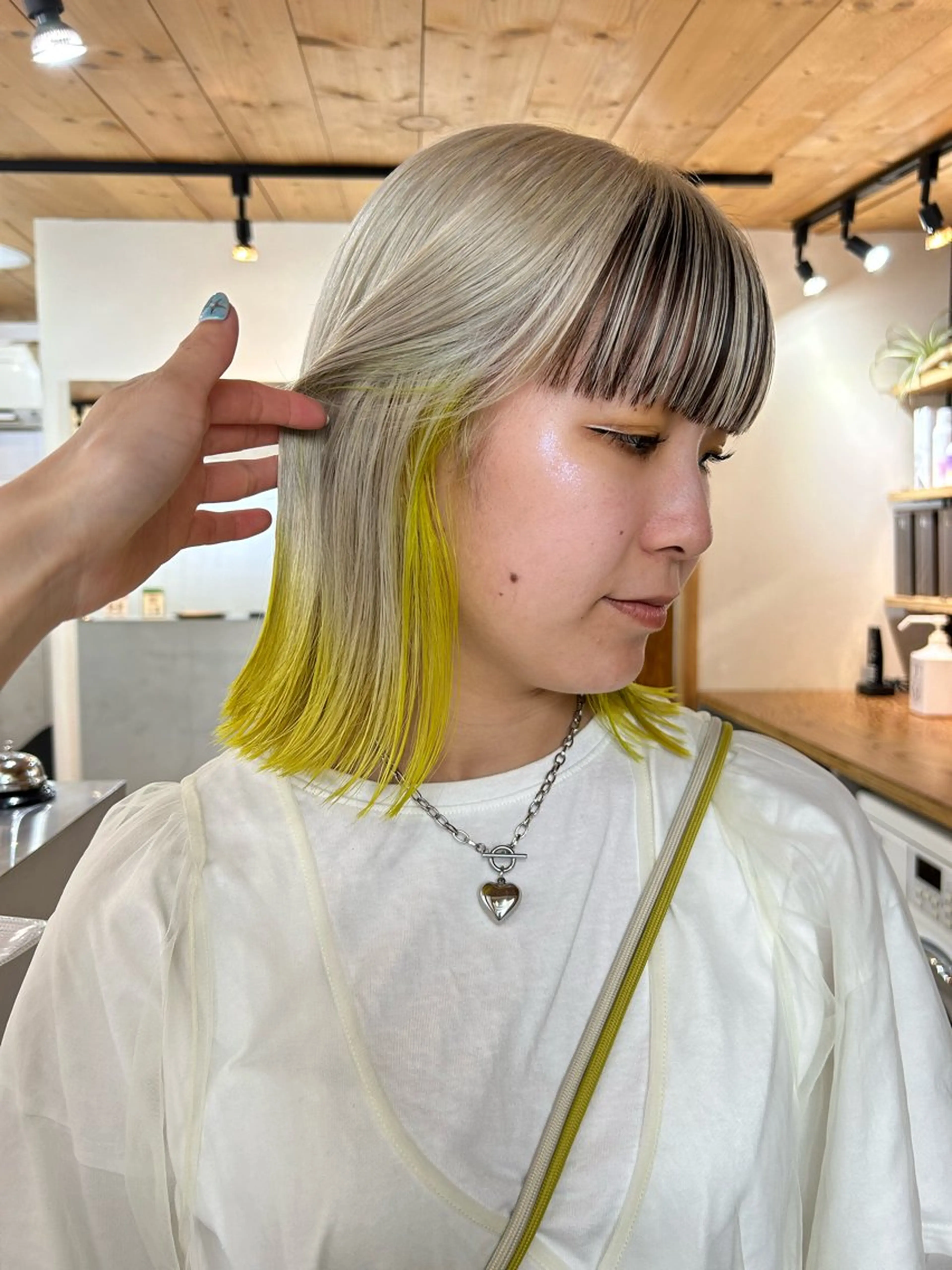 ミディアム カラー メンズ カット ヘアカラー トリートメント 🧸艶々韓国ヘア 🧁mizunaのヘアスタイル