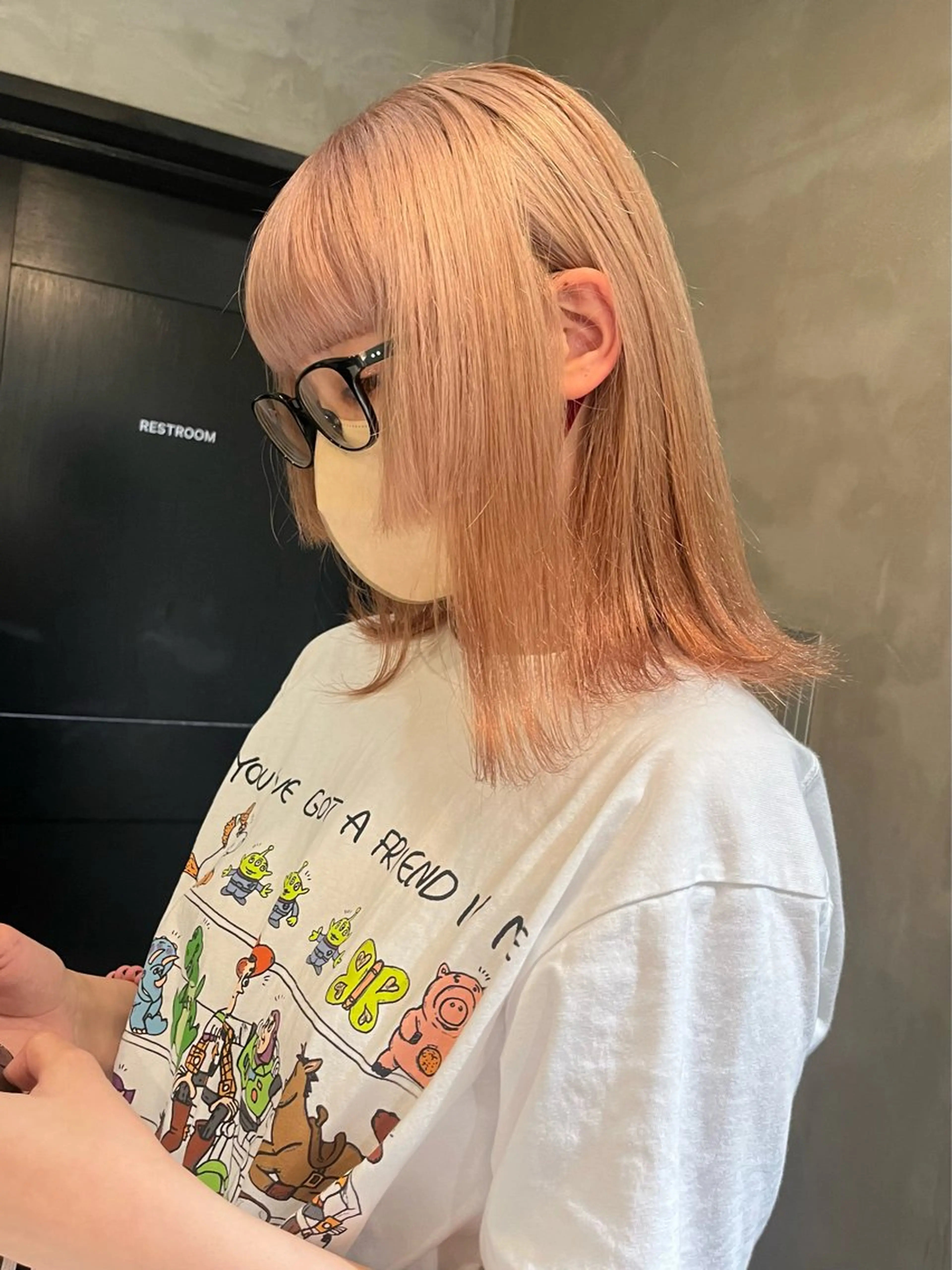 ミディアム カラー ベージュカラー ピンクカラー ピンクベージュ ホワイトピンク ホワイトピンクベージュ ヘアカラー トリートメント 暖色/姫カット🎀 オタク特化🎀ゆうなのヘアスタイル