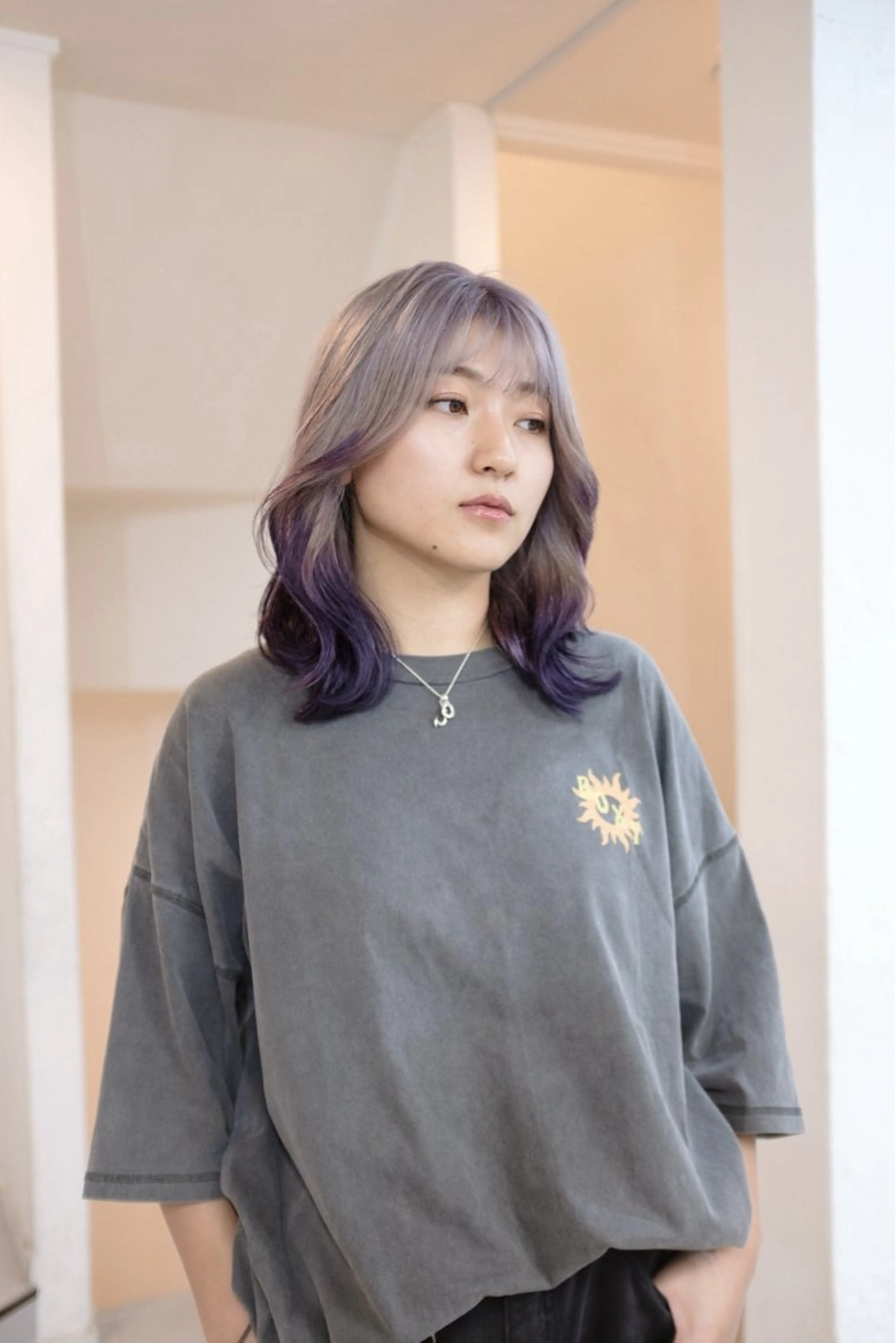 セミロング カラー ヘアアレンジ 🦠カラーリスト/ 魚瀬あおい🦠のヘアスタイル