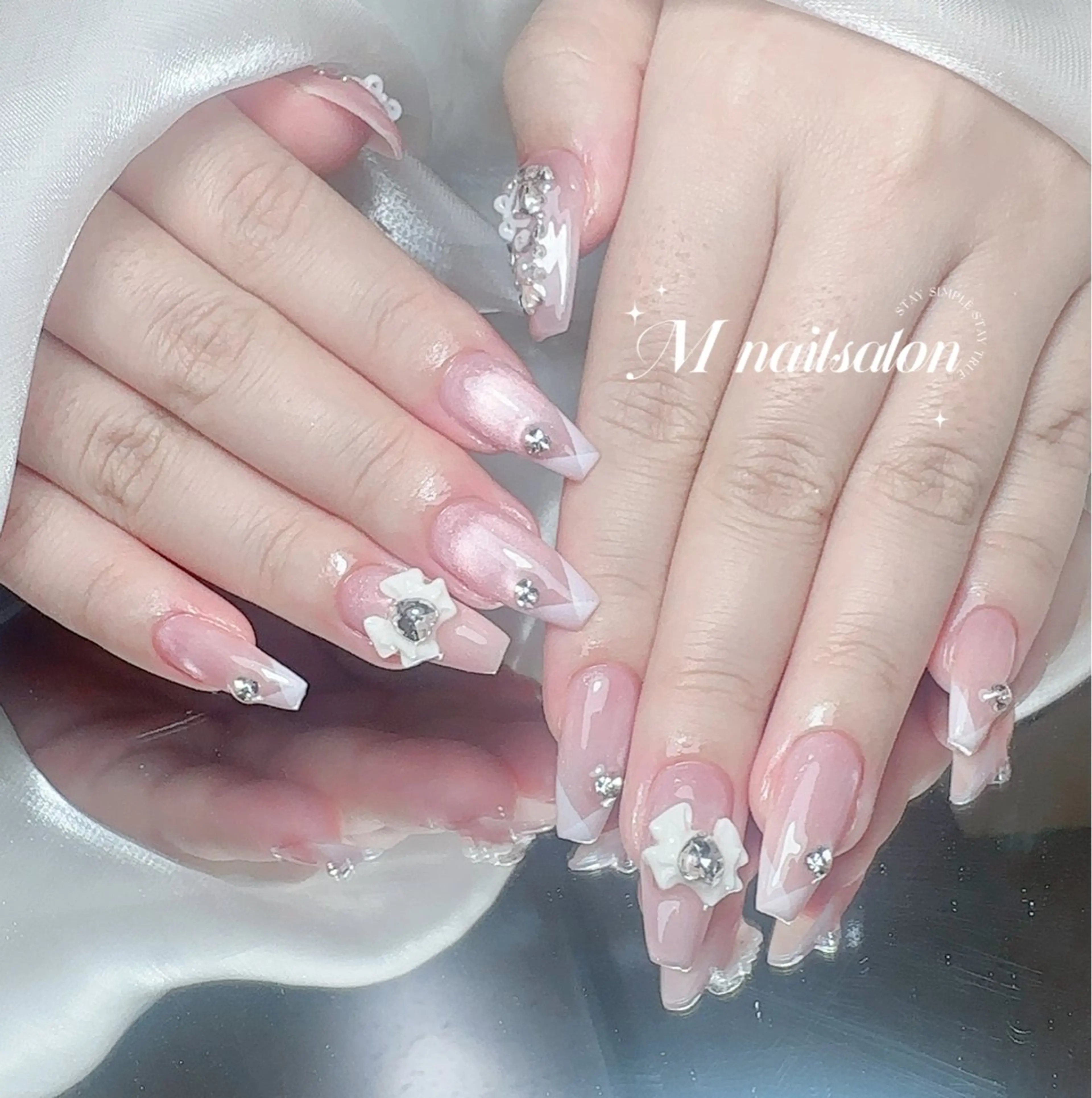 ネイル ハンドネイル M🌷nail 長さだし専門店のネイルデザイン