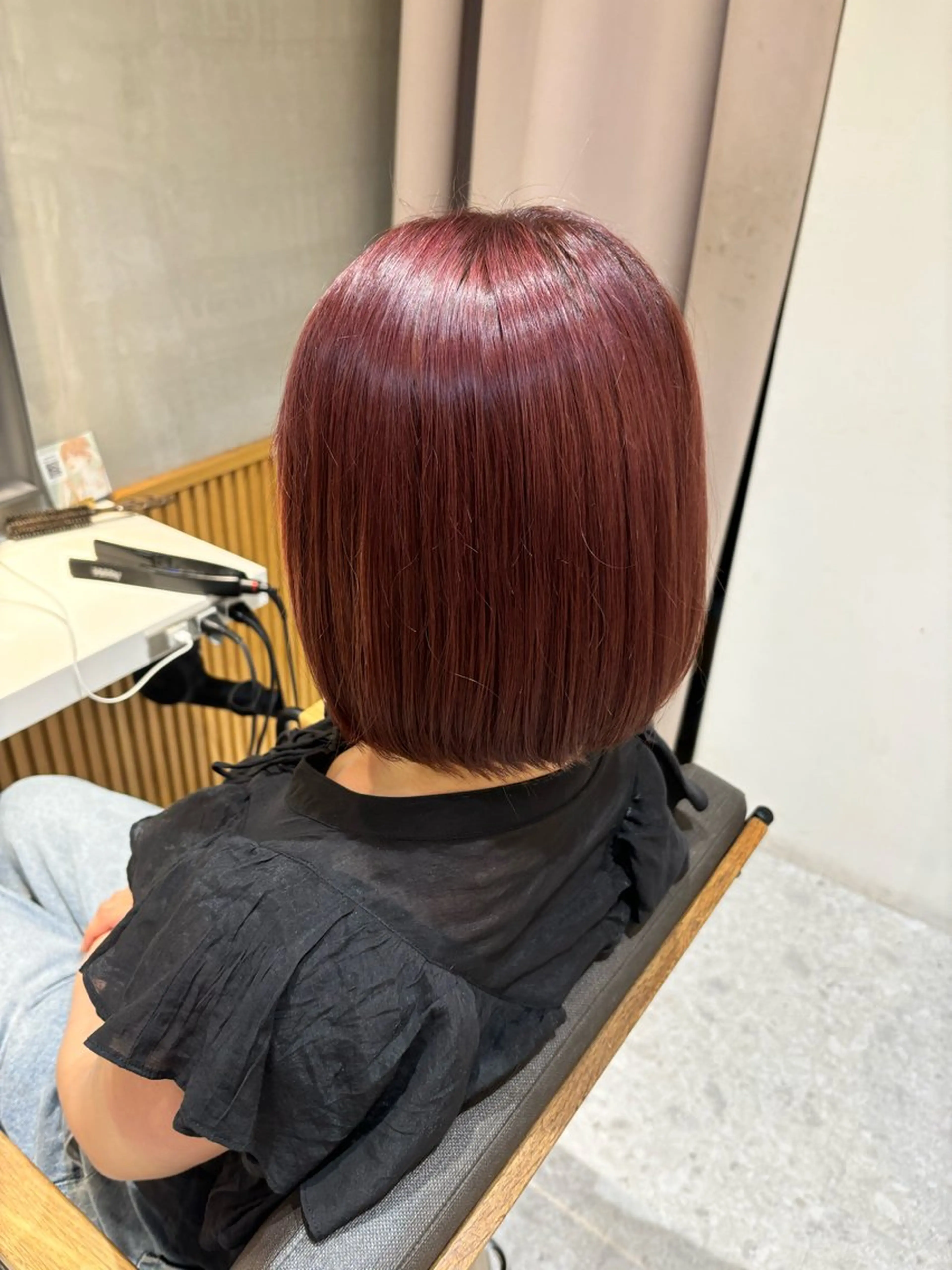 ショート ピンクブラウン ヘアカラー トリートメント Lond Bloom所属・MOMOHA/ レイヤー🎀艶カラーのヘアスタイル