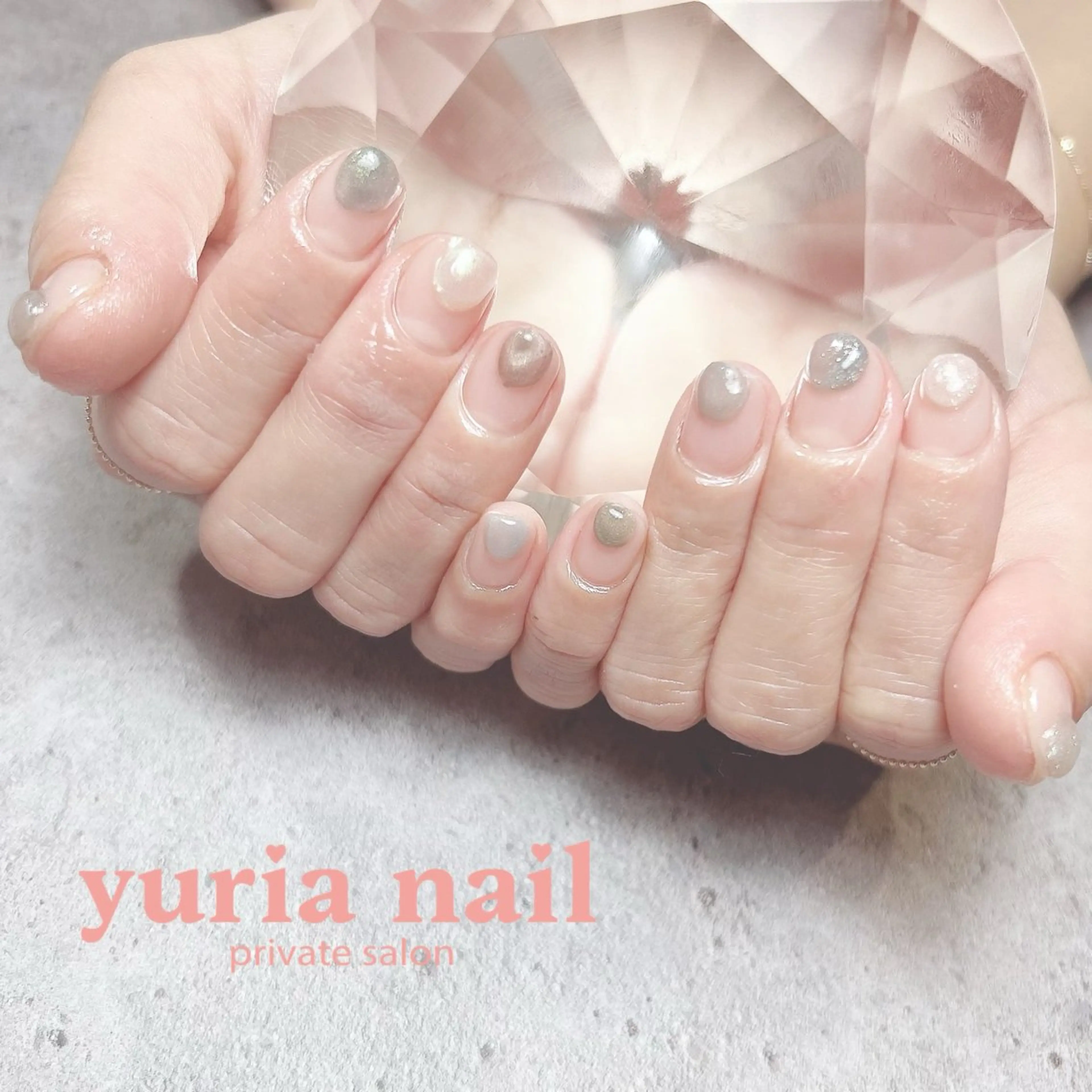 ネイル ジェルネイル 持ち込み ニュアンスネイル ハンドネイル 小林 ゆりあのネイルデザイン