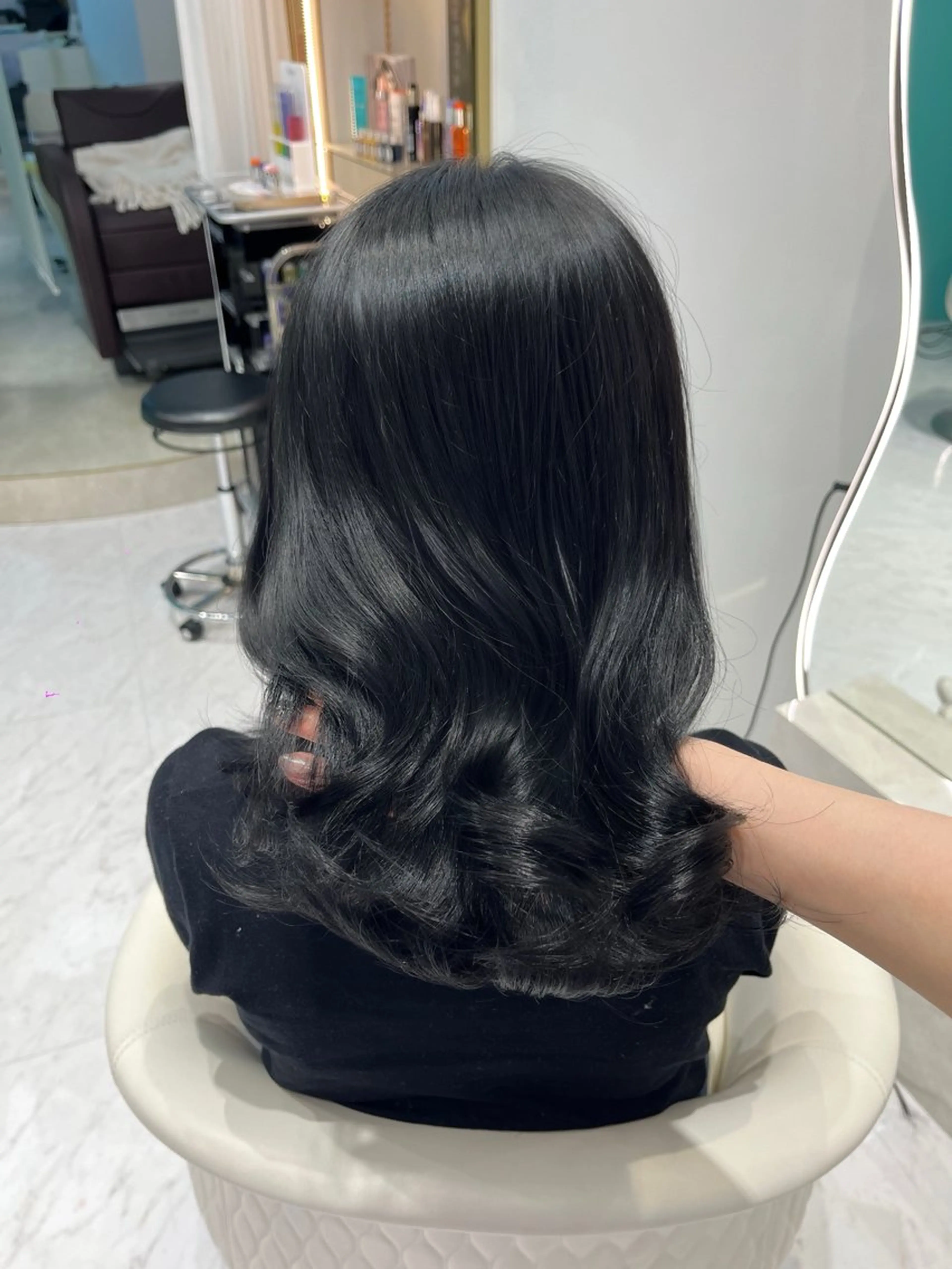 ミディアム カラー カット ヘアカラー トリートメント 名古屋/透明感カラー /韓国ヘア/高木梨帆のヘアスタイル