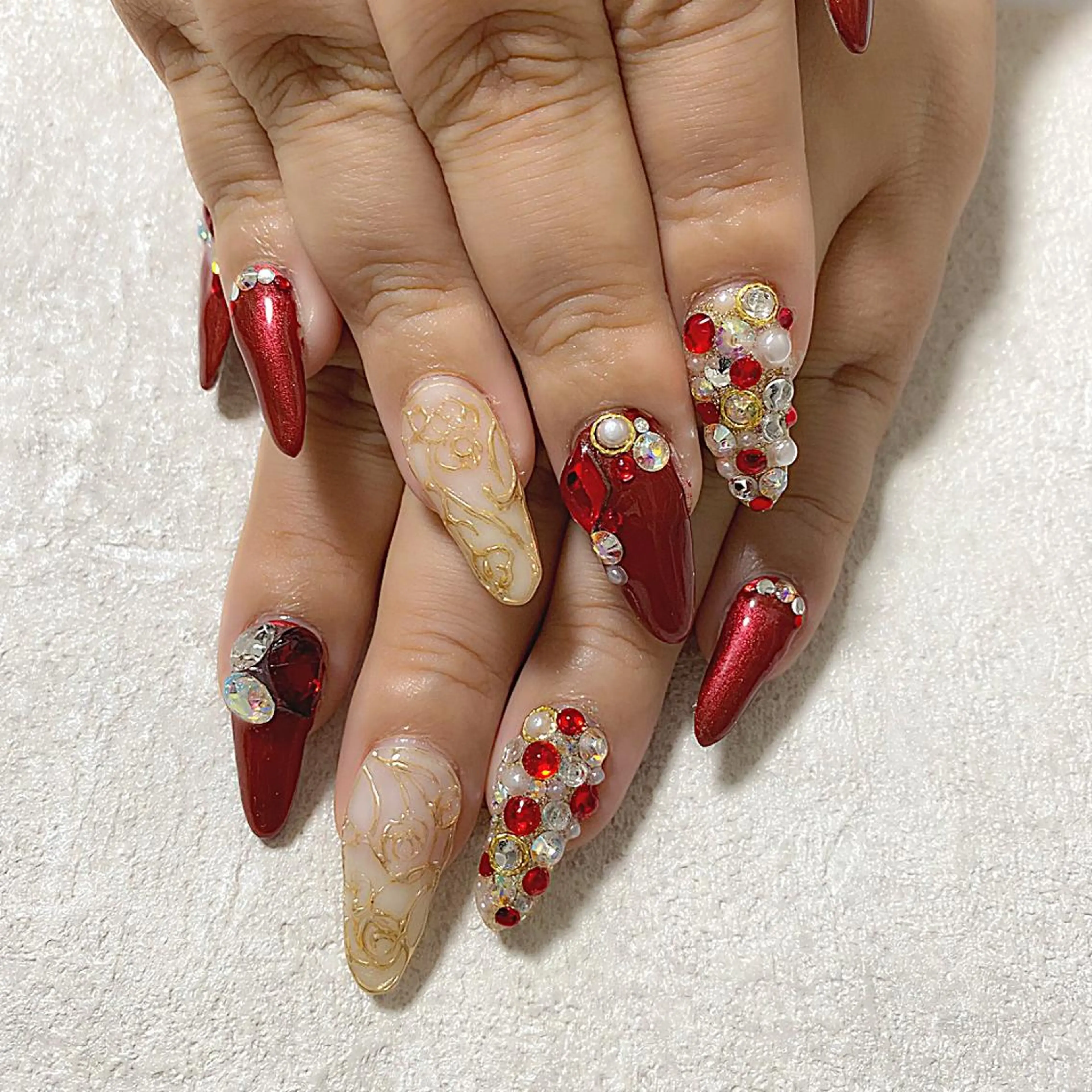 ネイル 冬ネイル クリスマス Rire_eye+beauty_nail所属・Rire_ nail_yukiのネイルデザイン