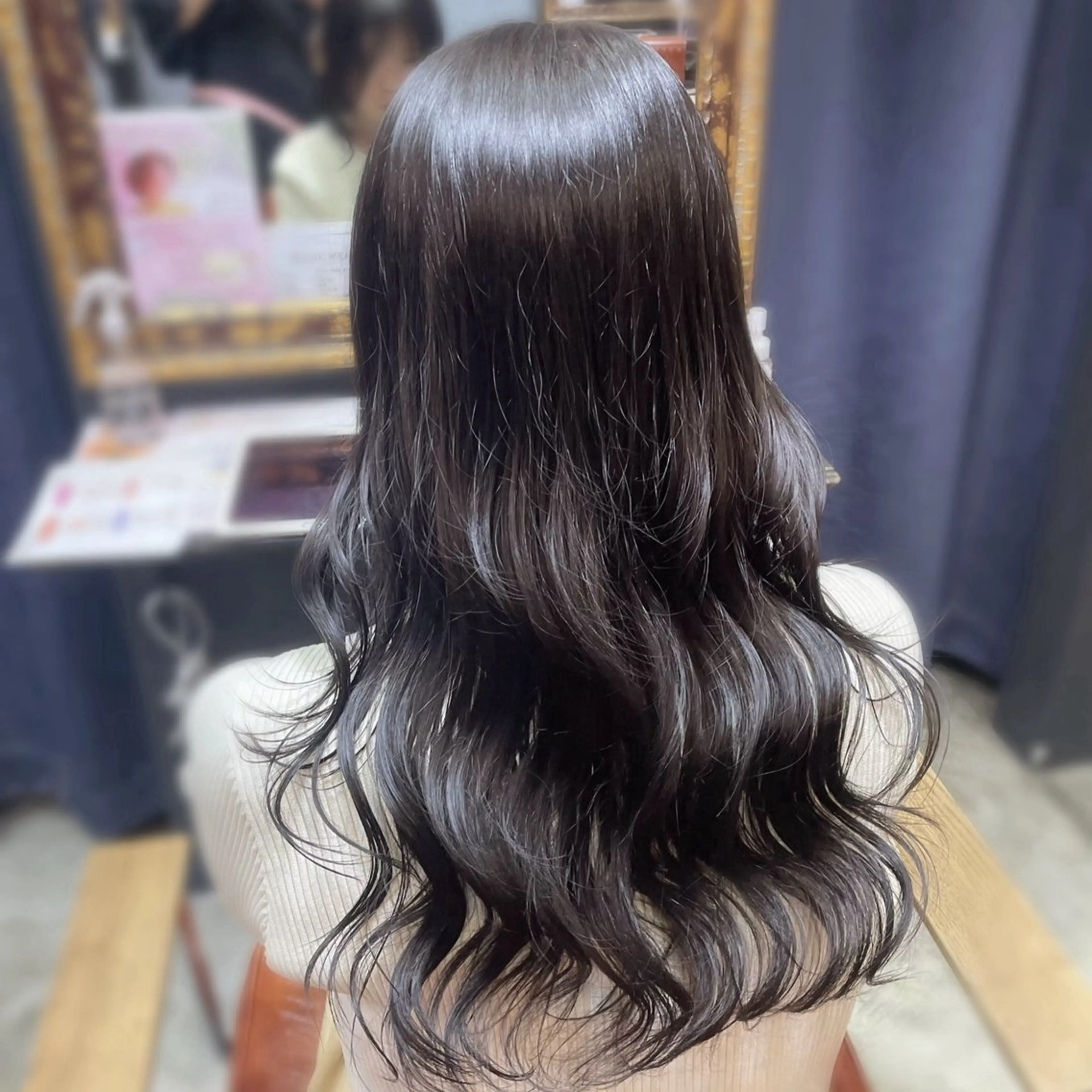 ロング カット ヘアカラー トリートメント 顔まわり🎀ピンク 💖ゆうなのヘアスタイル