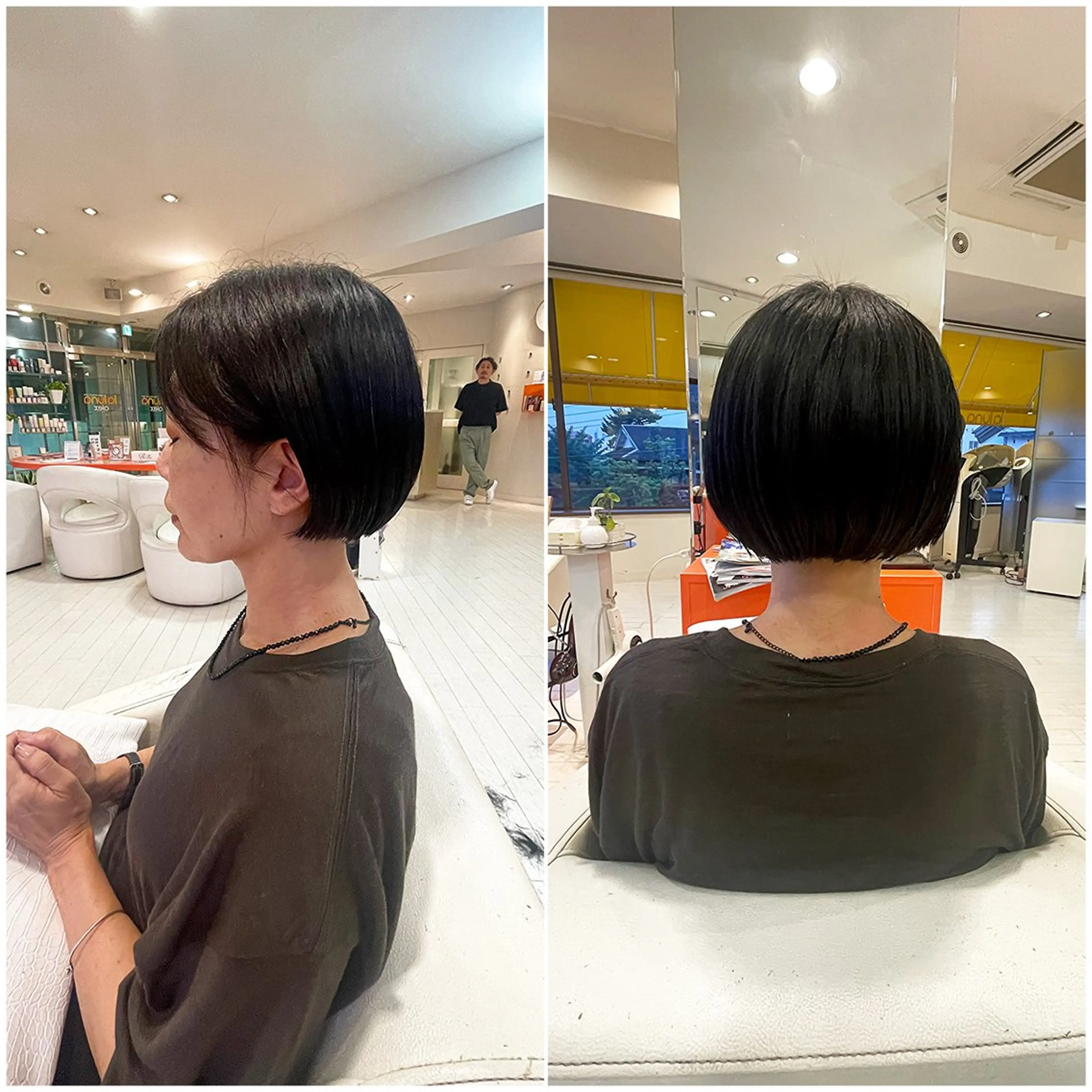 ショート ボブ 前さこ 結衣のヘアスタイル