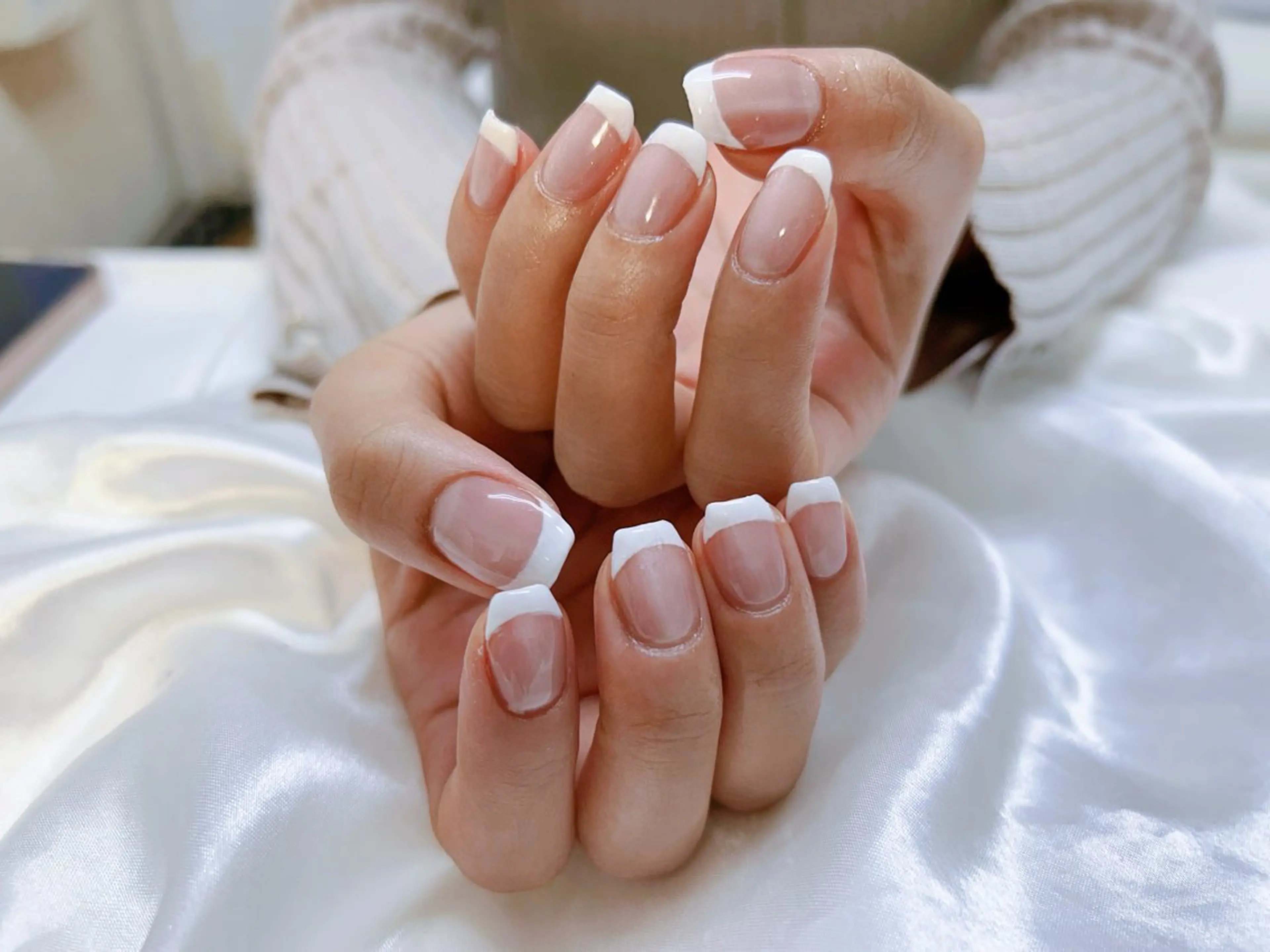 ネイル フレンチネイル マグネットネイル マグネットフレンチ Fleur Nail大塚店のネイルデザイン