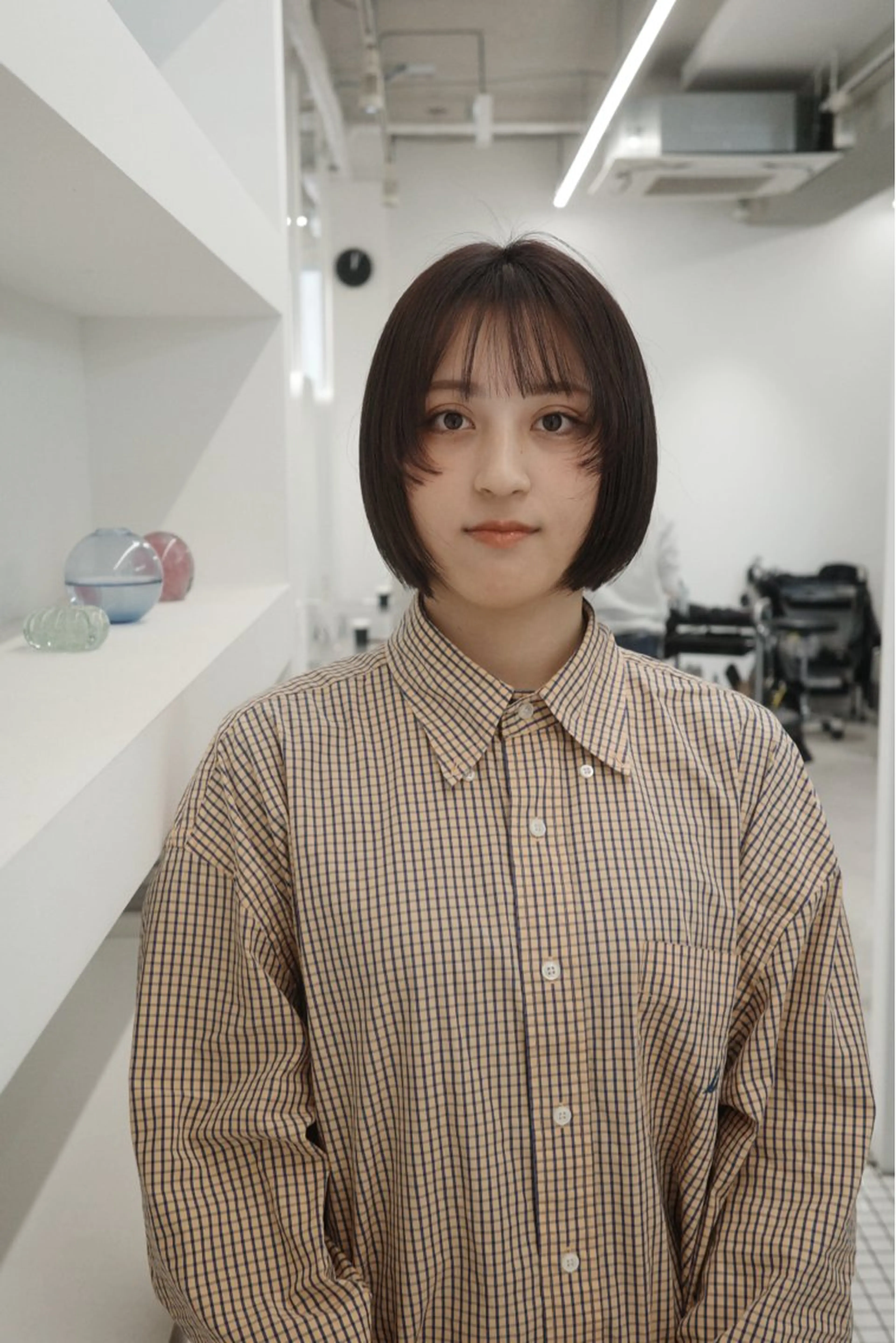 ショート カラー カット ヘアカラー 🌱ぱつっと/ボブ 🌱のヘアスタイル