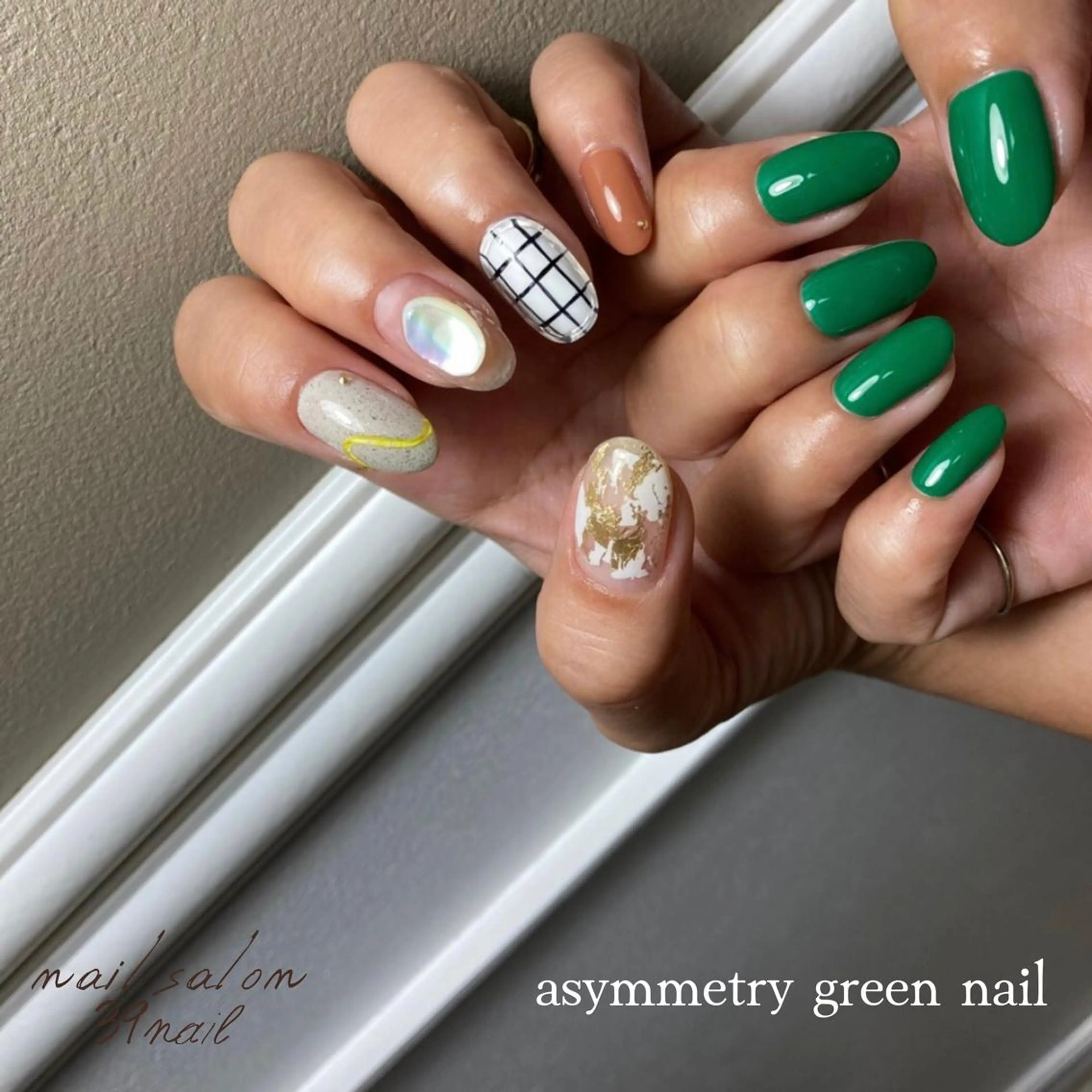 ミディアム ネイル ハンドネイル 京橋 【39nail】のネイルデザイン