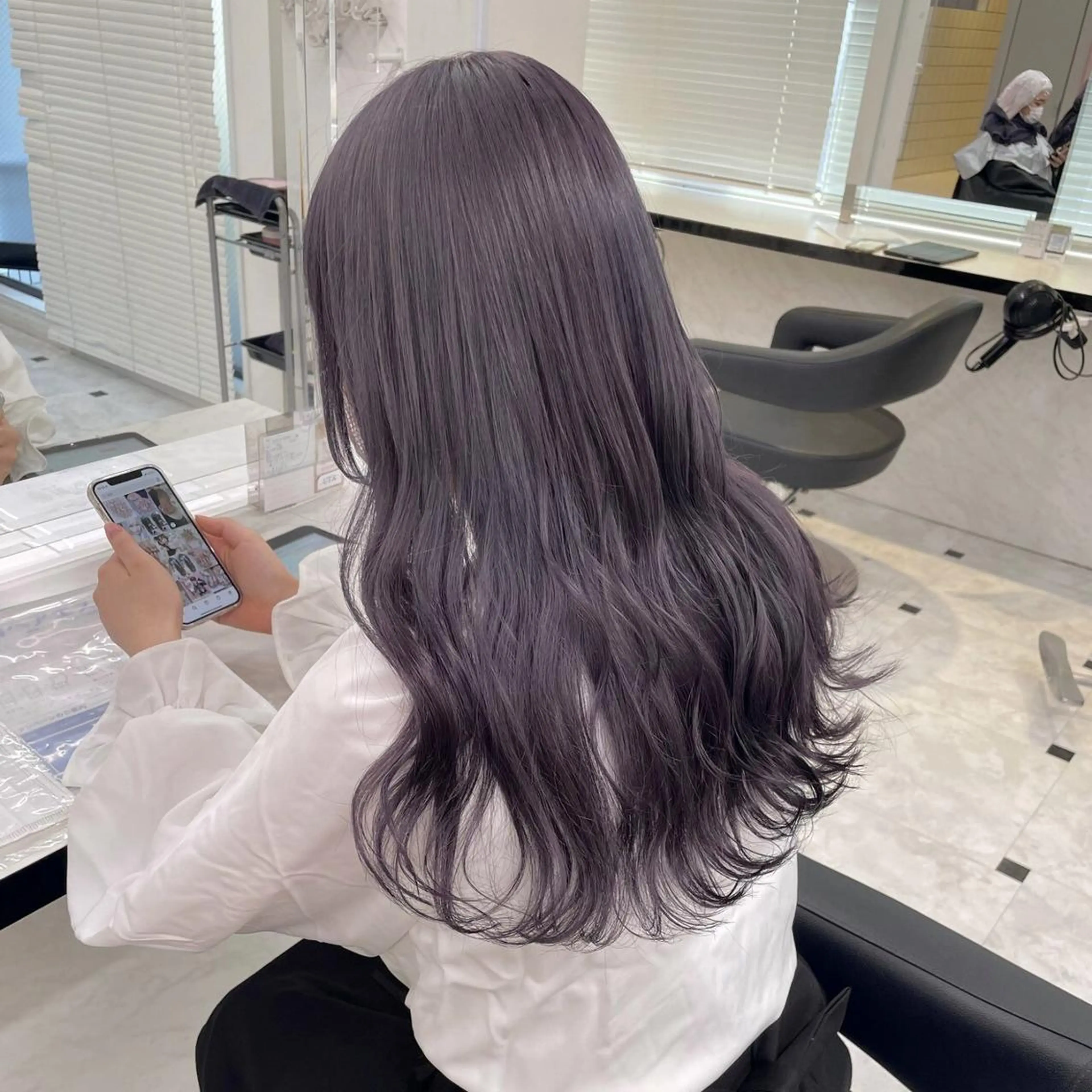 セミロング ヘアカラー トリートメント 🎀愛されピンク ラベンダー💜ゆいのヘアスタイル