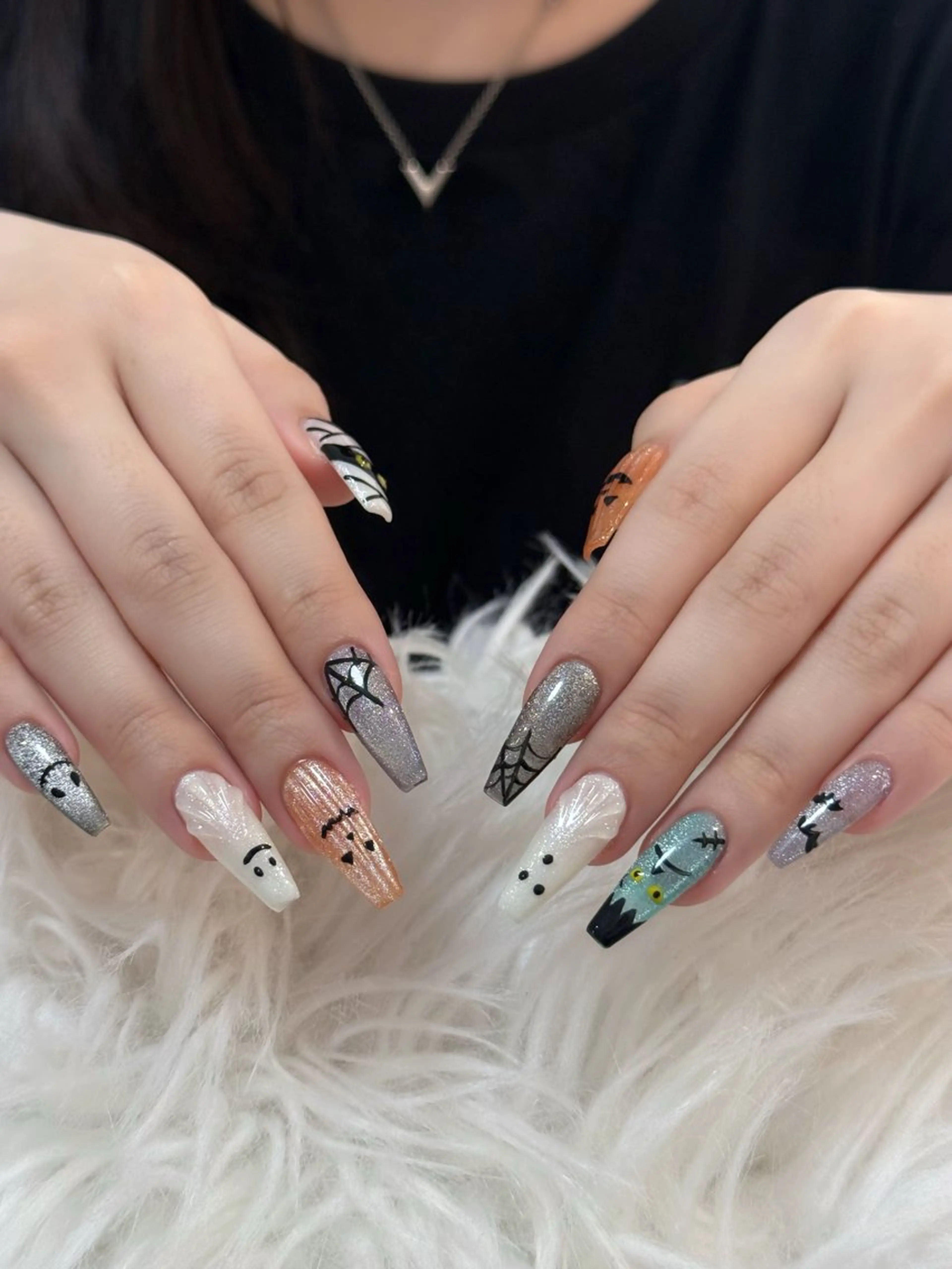 ネイル フレンチネイル ジェルネイル キラキラネイル 韓国ネイル マグネットネイル ハンドネイル Julli nail studio所属・Julli NailStudioのネイルデザイン